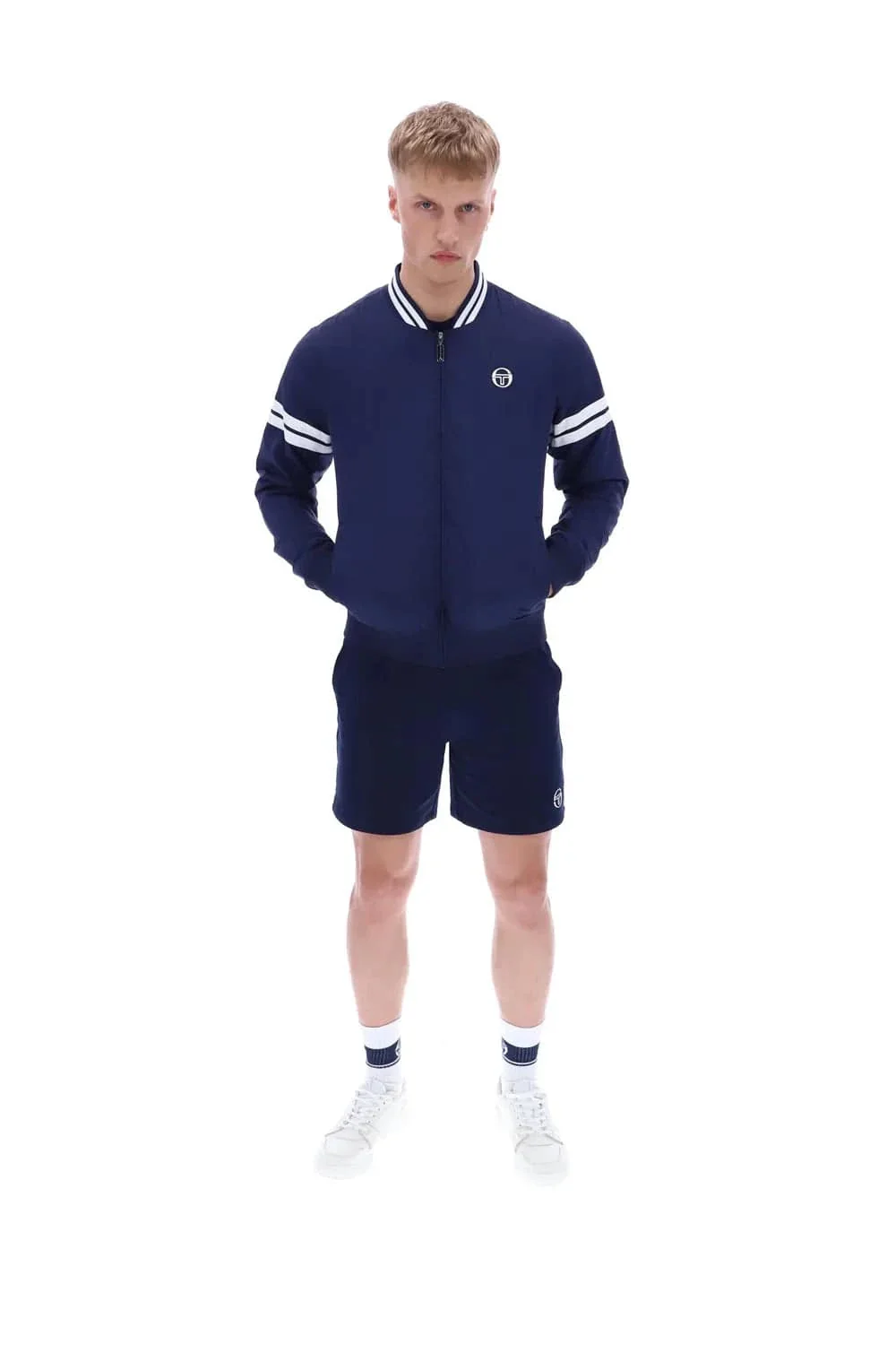 Sergio Tacchini Grello Baseball Jacket Maritime Blue/White