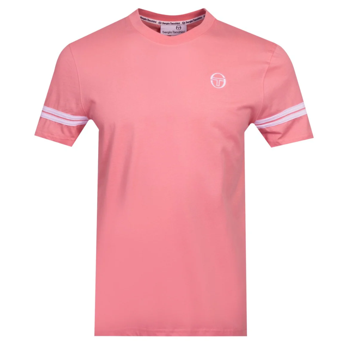 Sergio Tacchini Grello Crew Neck T-Shirt Geranium Pink/White
