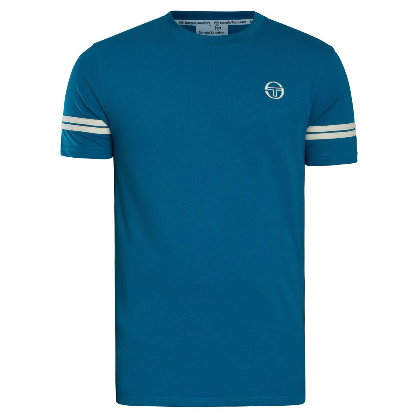 Sergio Tacchini Grello Crew Neck T-Shirt Mykonos Blue/White