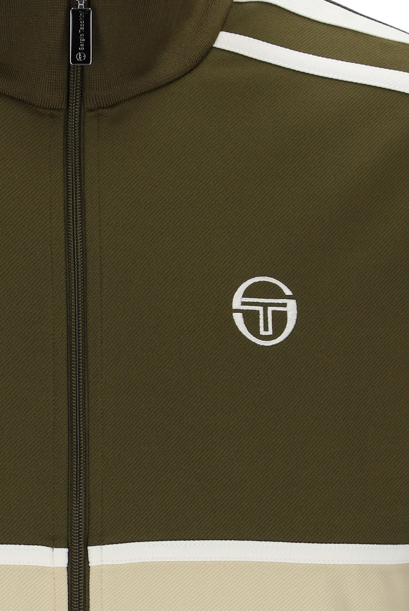 Sergio Tacchini Locchi Track Top Dark Olive/Mojave Desert/Gardenia - Image 2