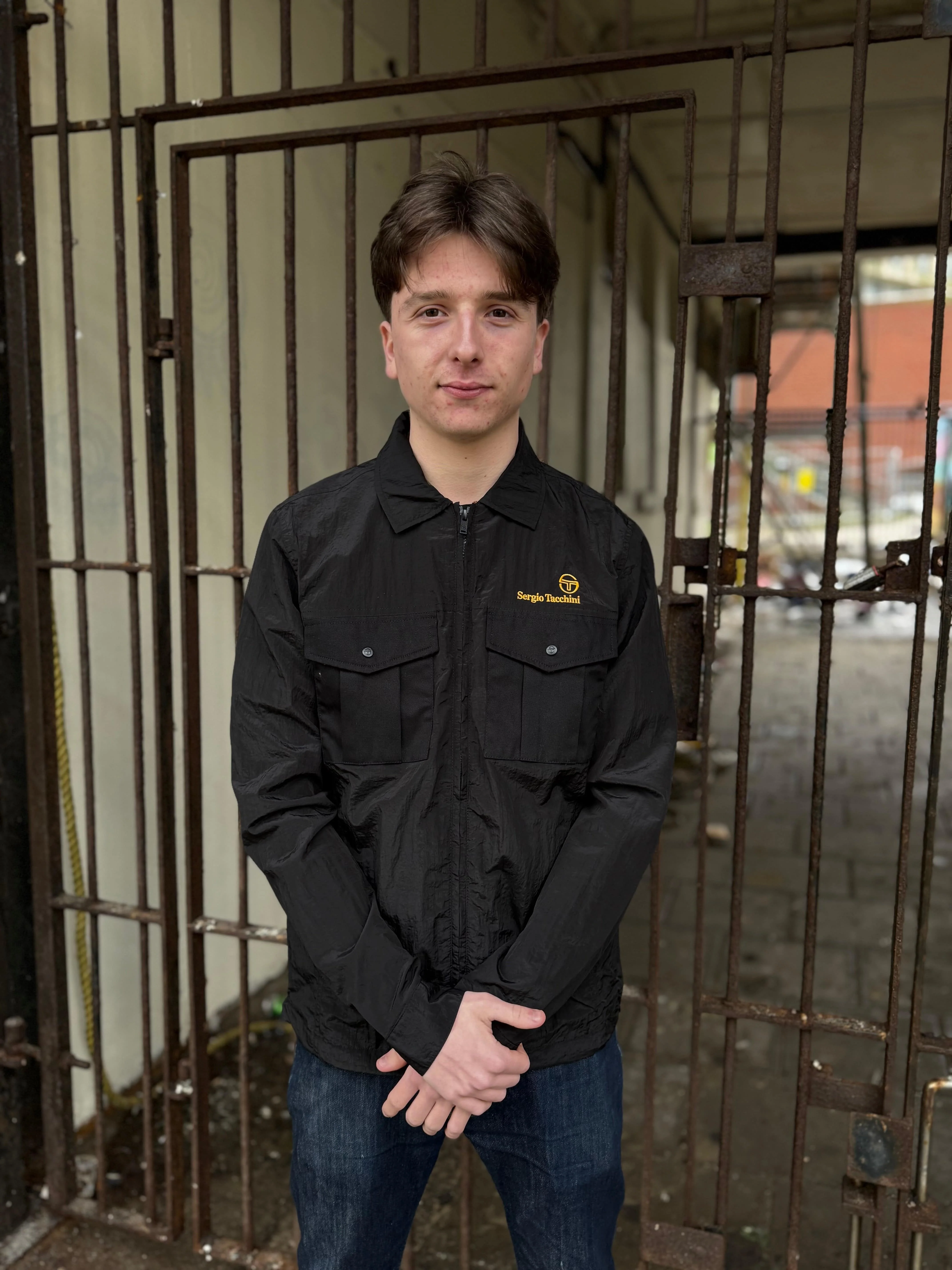Sergio Tacchini Luciano Overshirt in Black