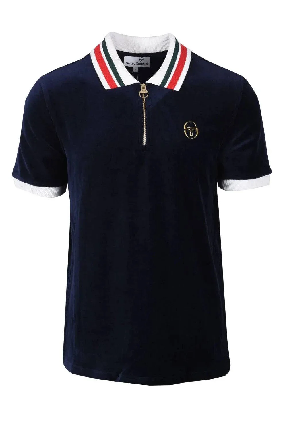Sergio Tacchini Mahony Velour Polo Maritime Blue