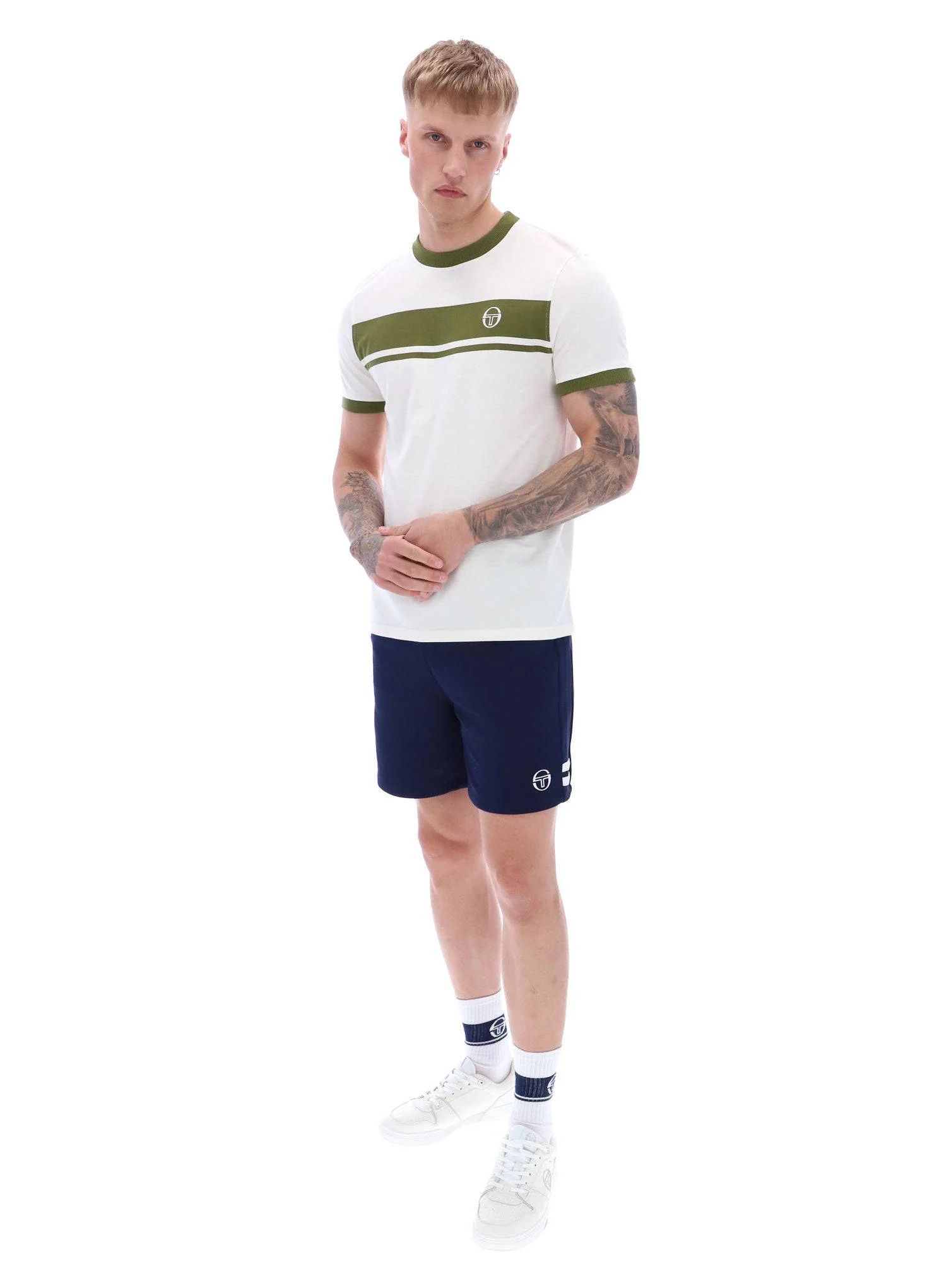 Sergio Tacchini Master T-Shirt Gardenia/Sphagnum - Image 2