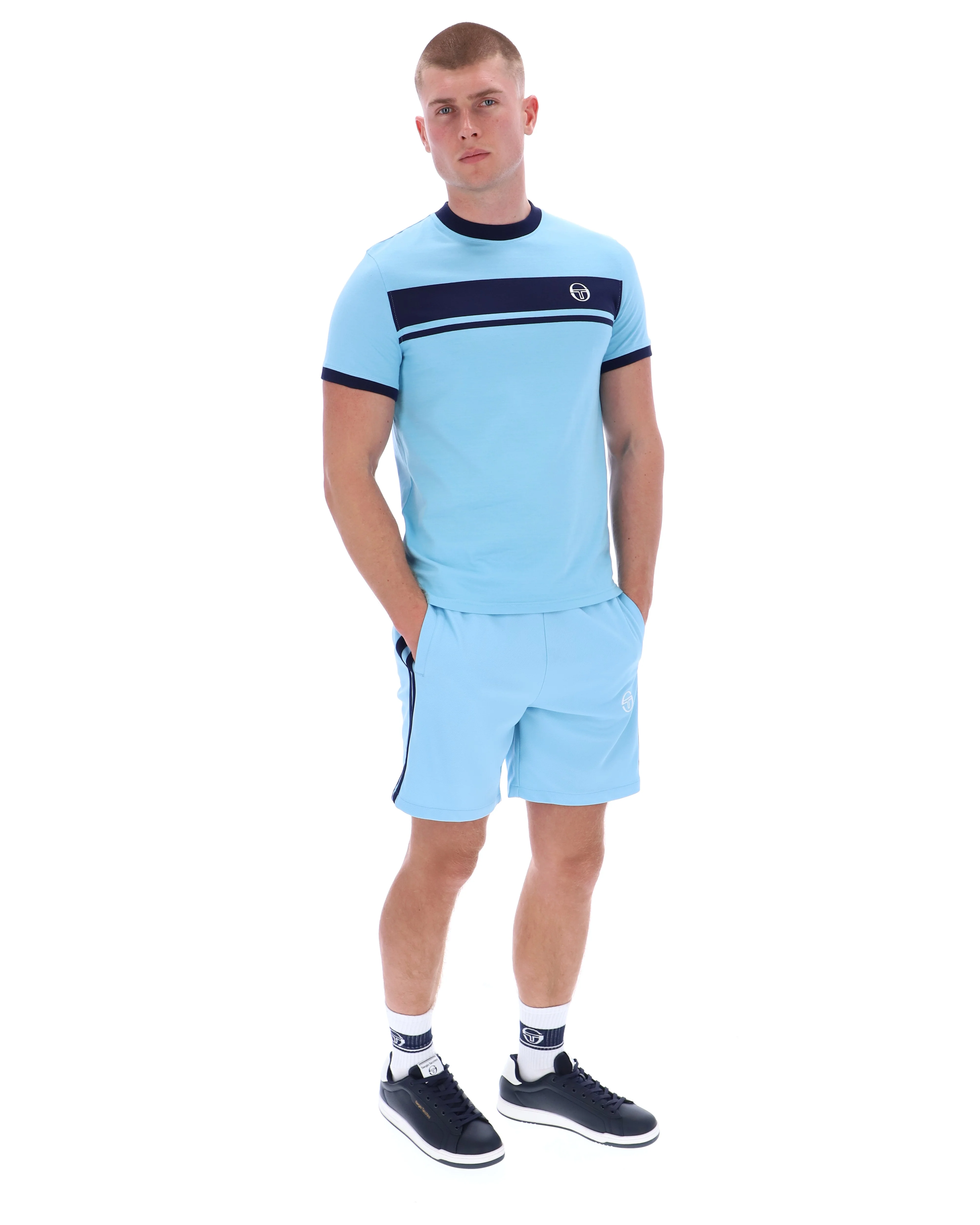 Sergio Tacchini Masters T-Shirt Baltic Sea/Navy - Image 3