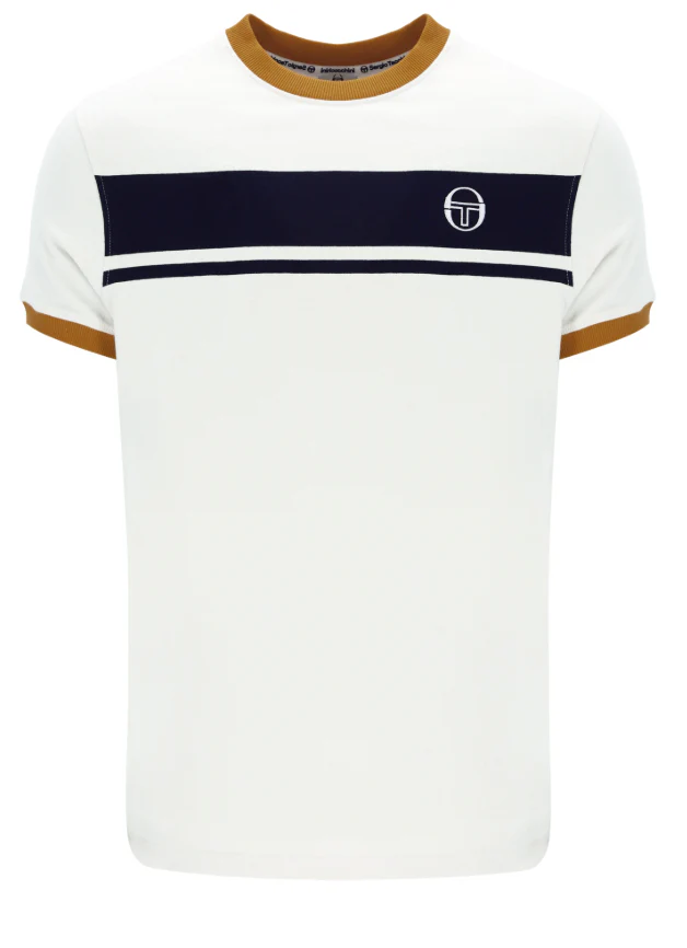 Sergio Tacchini Masters T-Shirt Gardenia/Maritime Blue/Pumpkin Spice