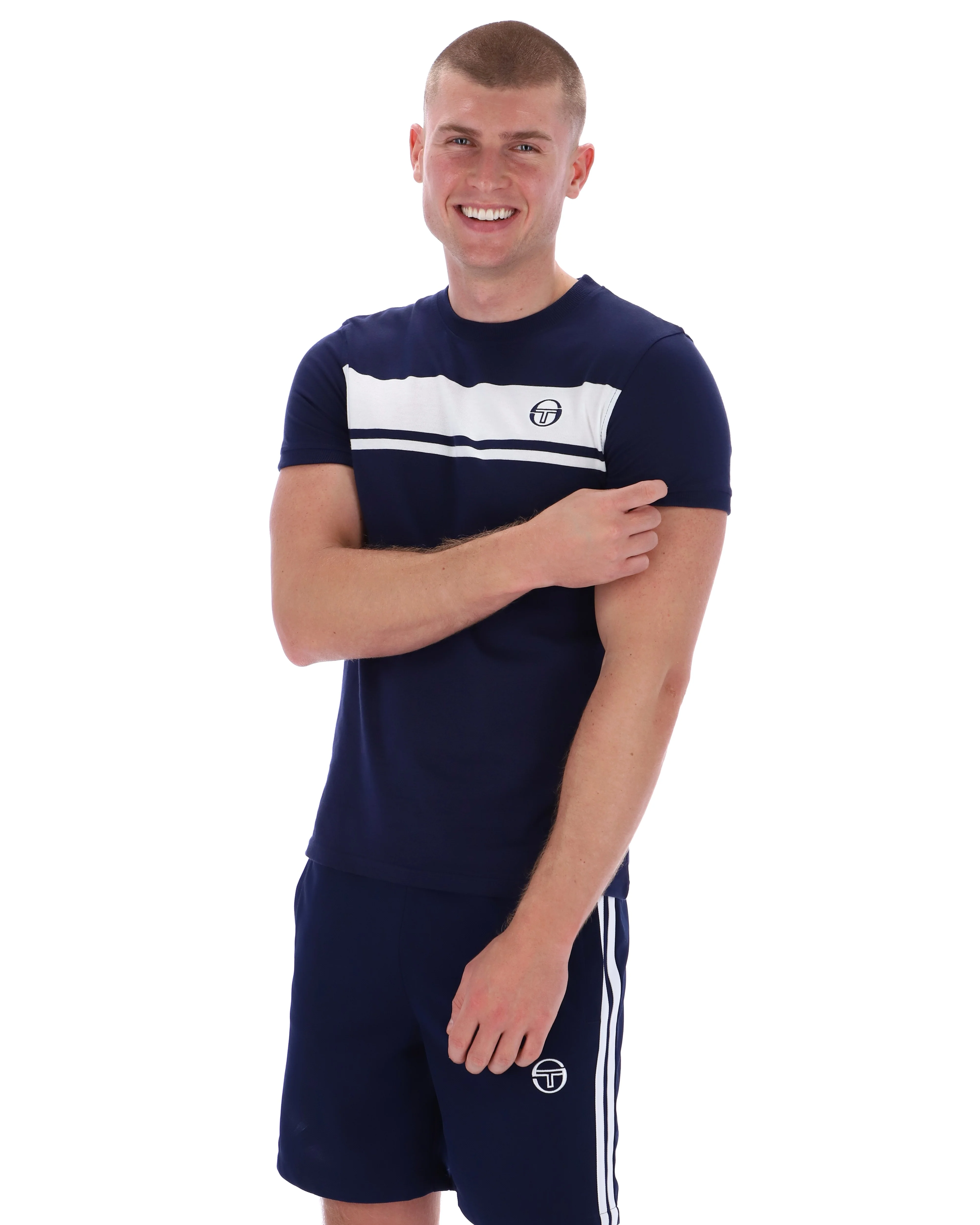 Sergio Tacchini Masters T-Shirt Navy/White