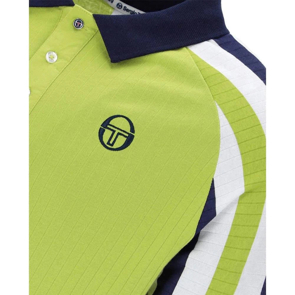 Sergio Tacchini New Blow Polo Dark Citron/Maritime Blue/Gardenia - Image 3
