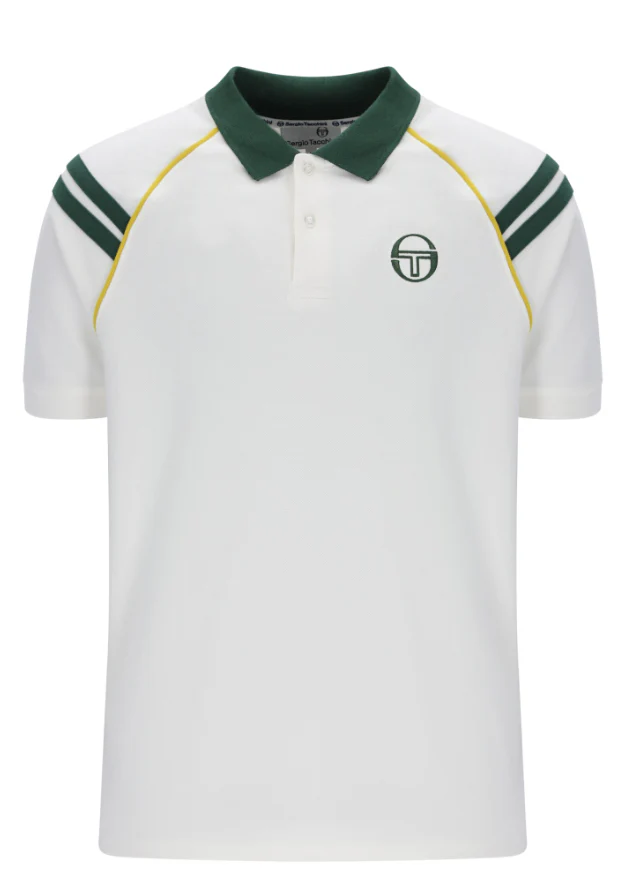 Sergio Tacchini New Cortona Polo Shirt Gardenia/Pine Needle