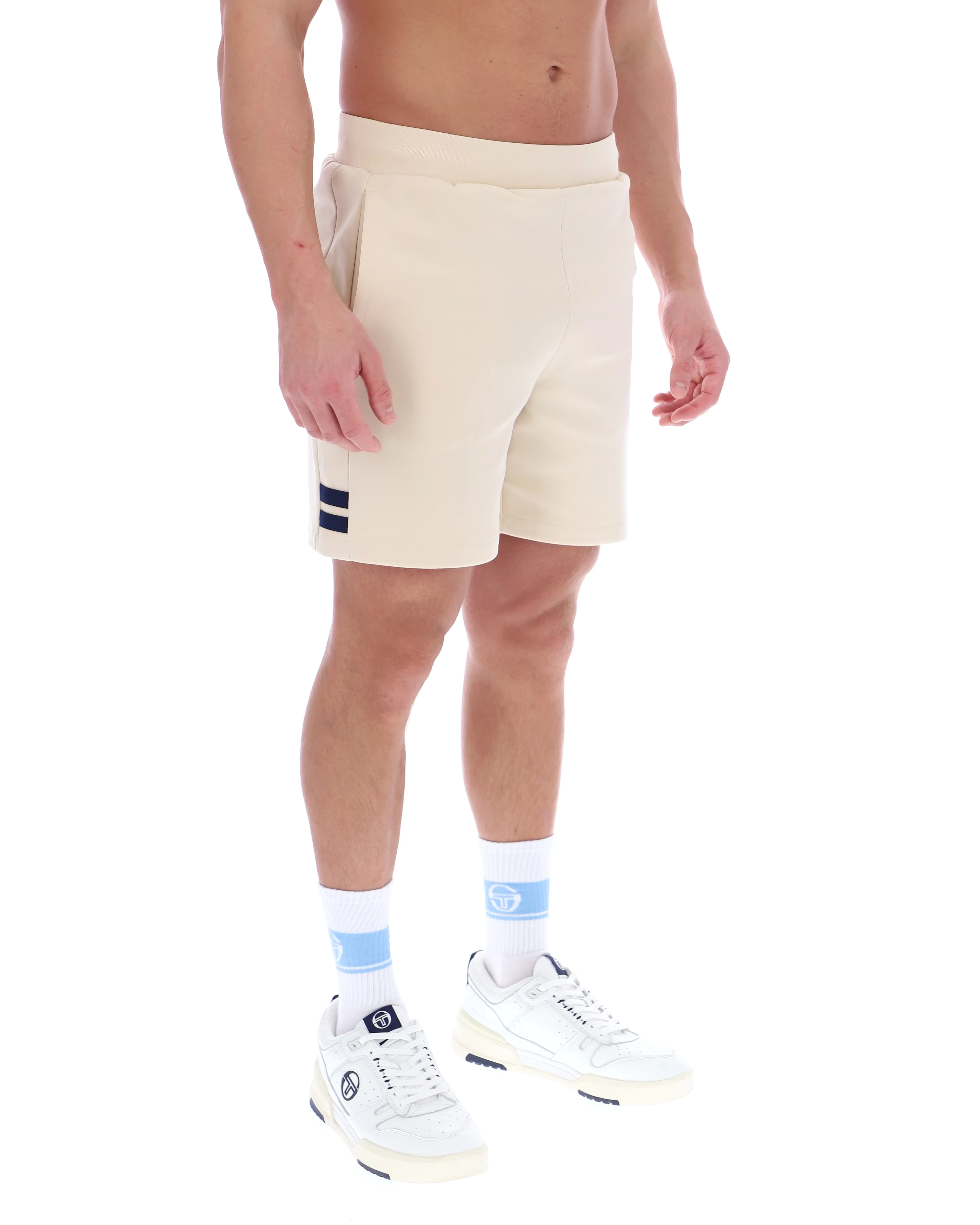 Sergio Tacchini New Orion Short Sandshell/Maritime Blue - Image 4