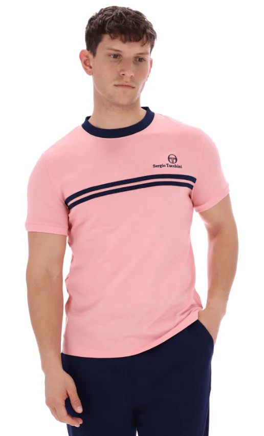 Sergio Tacchini New Supermac T-Shirt Quartz Pink/Maritime Blue
