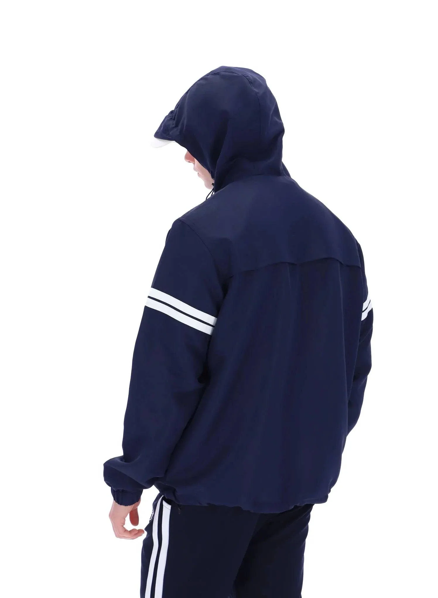 Sergio Tacchini Orion Anorak In Maritime Blue - Image 3