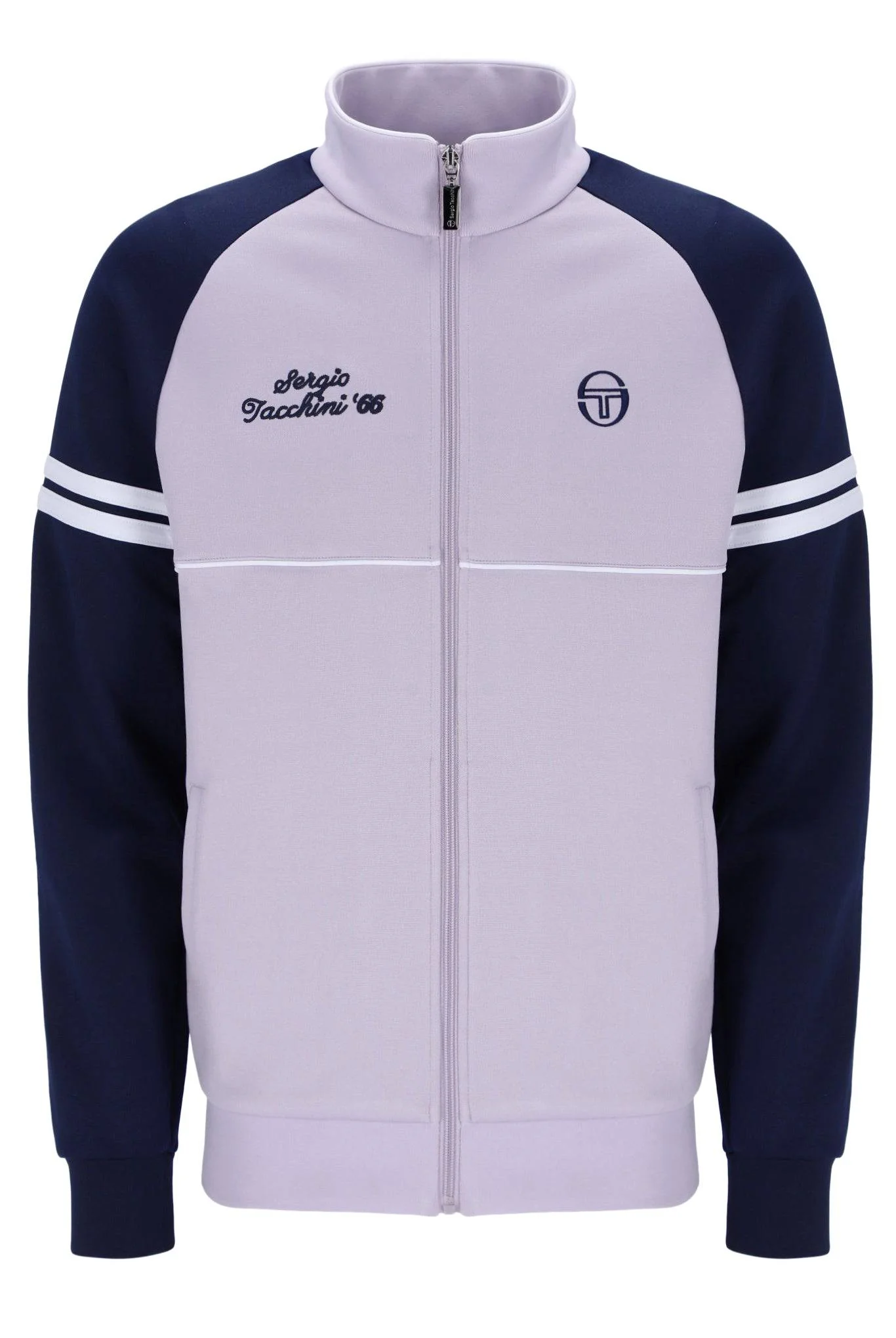Sergio Tacchini Orion Davis Track Top In Thistle/Maritime Blue/White - Image 3