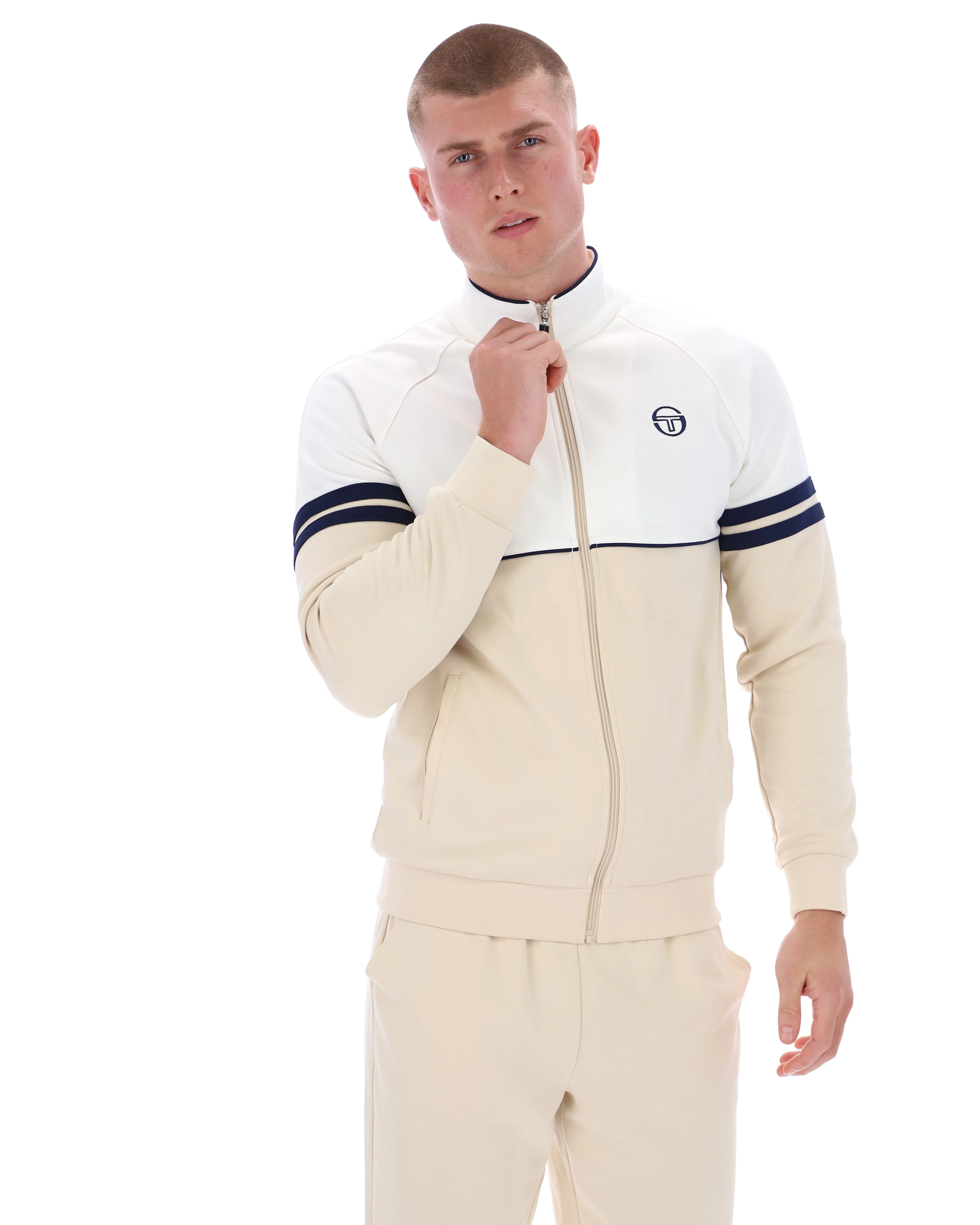 Sergio Tacchini Orion Track Top Gardenia/Sandshell/Maritime Blue - Image 3