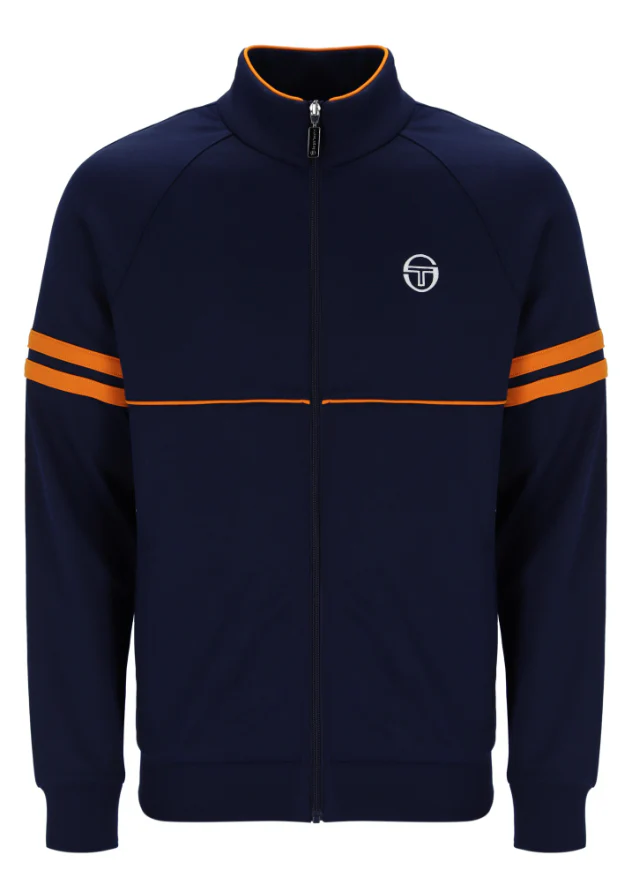 Sergio Tacchini Orion Track Top Maritime Blue/Orange Pepper
