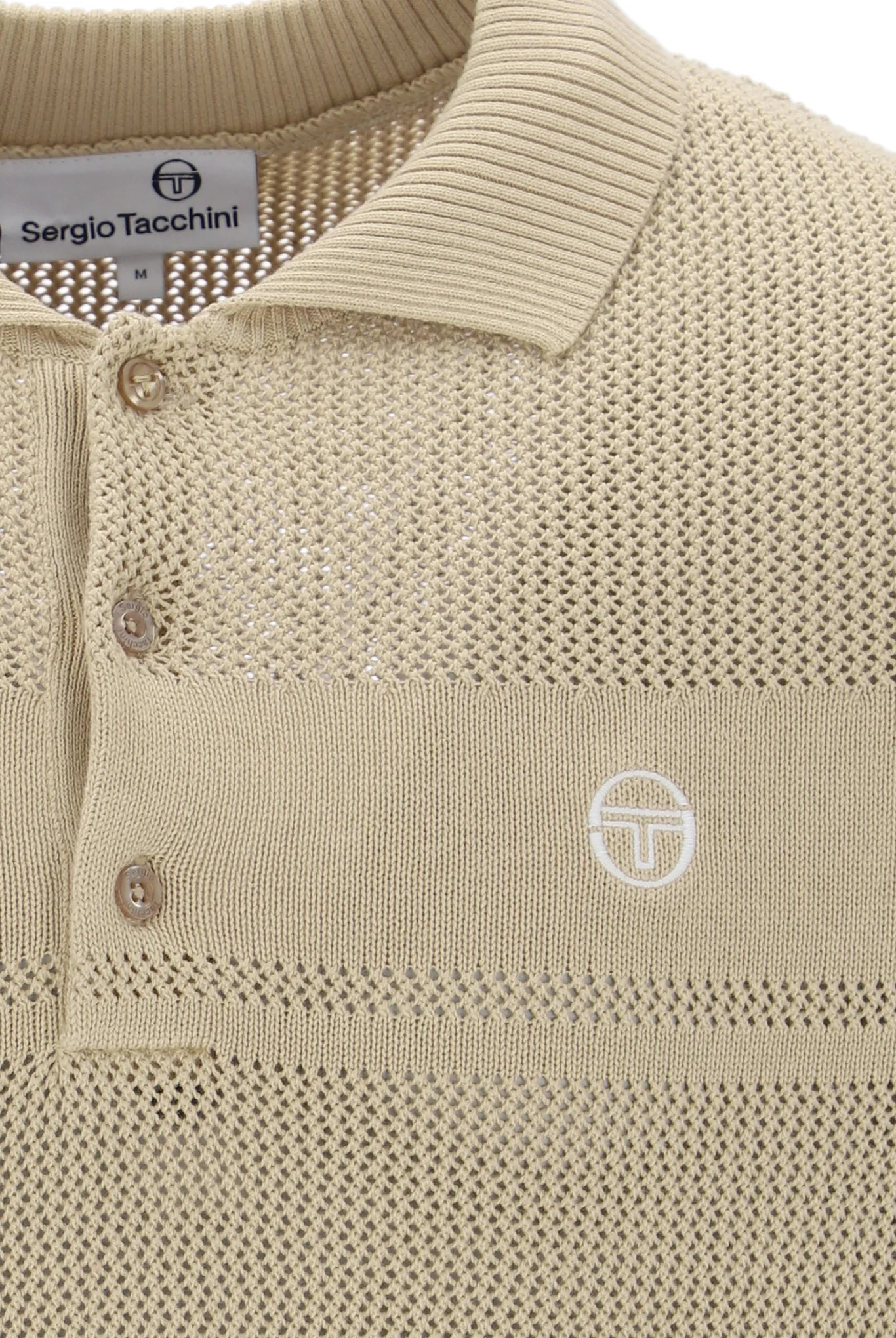 Sergio Tacchini Sabino Knitted Polo Shirt in Mojave Desert - Image 3