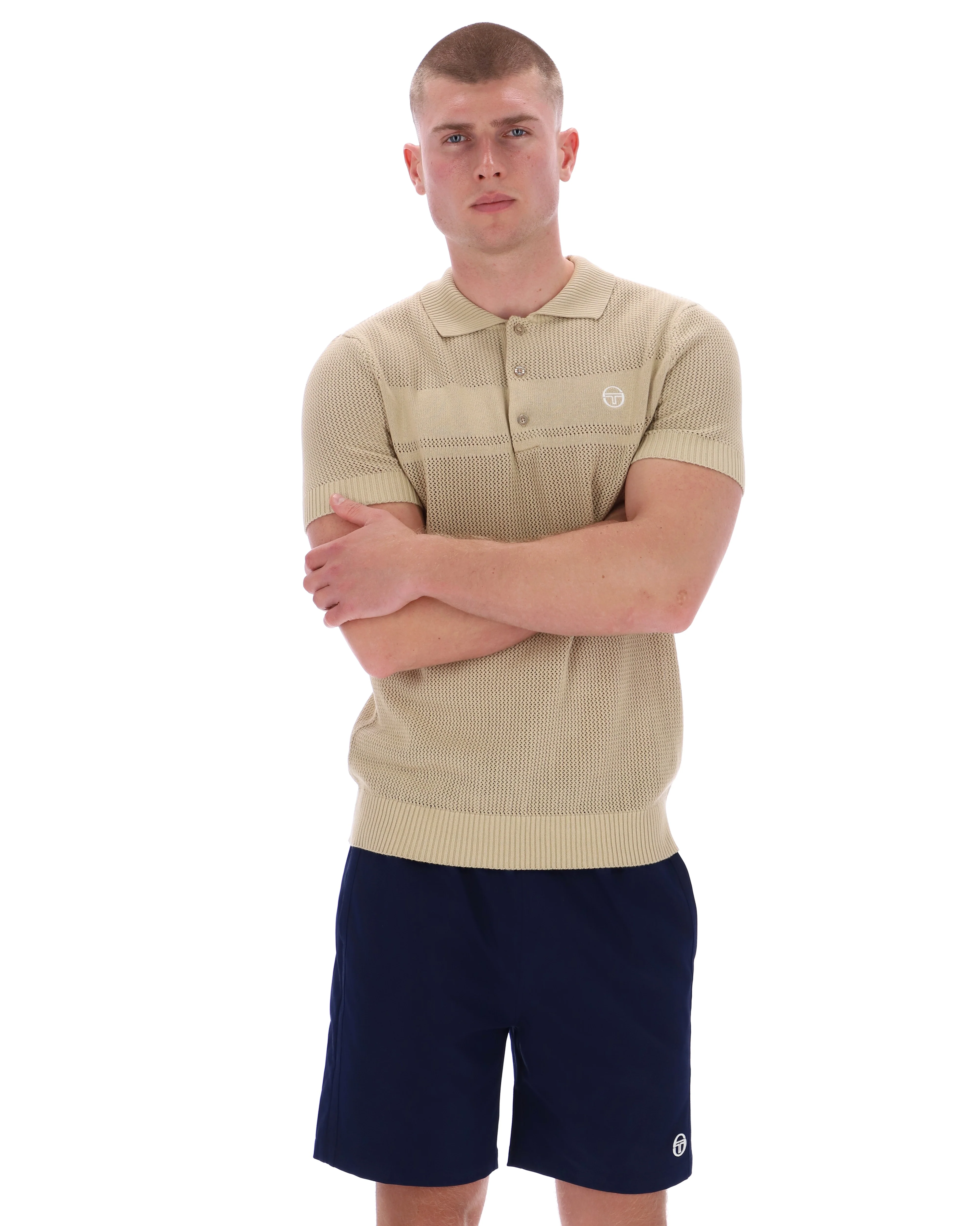 Sergio Tacchini Sabino Knitted Polo Shirt in Mojave Desert - Image 4