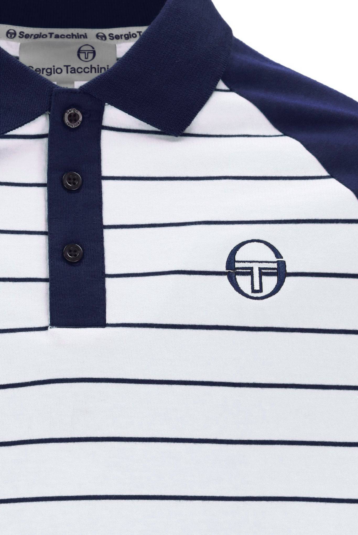 Sergio Tacchini Sandro Polo In Maritime Blue/White - Image 3