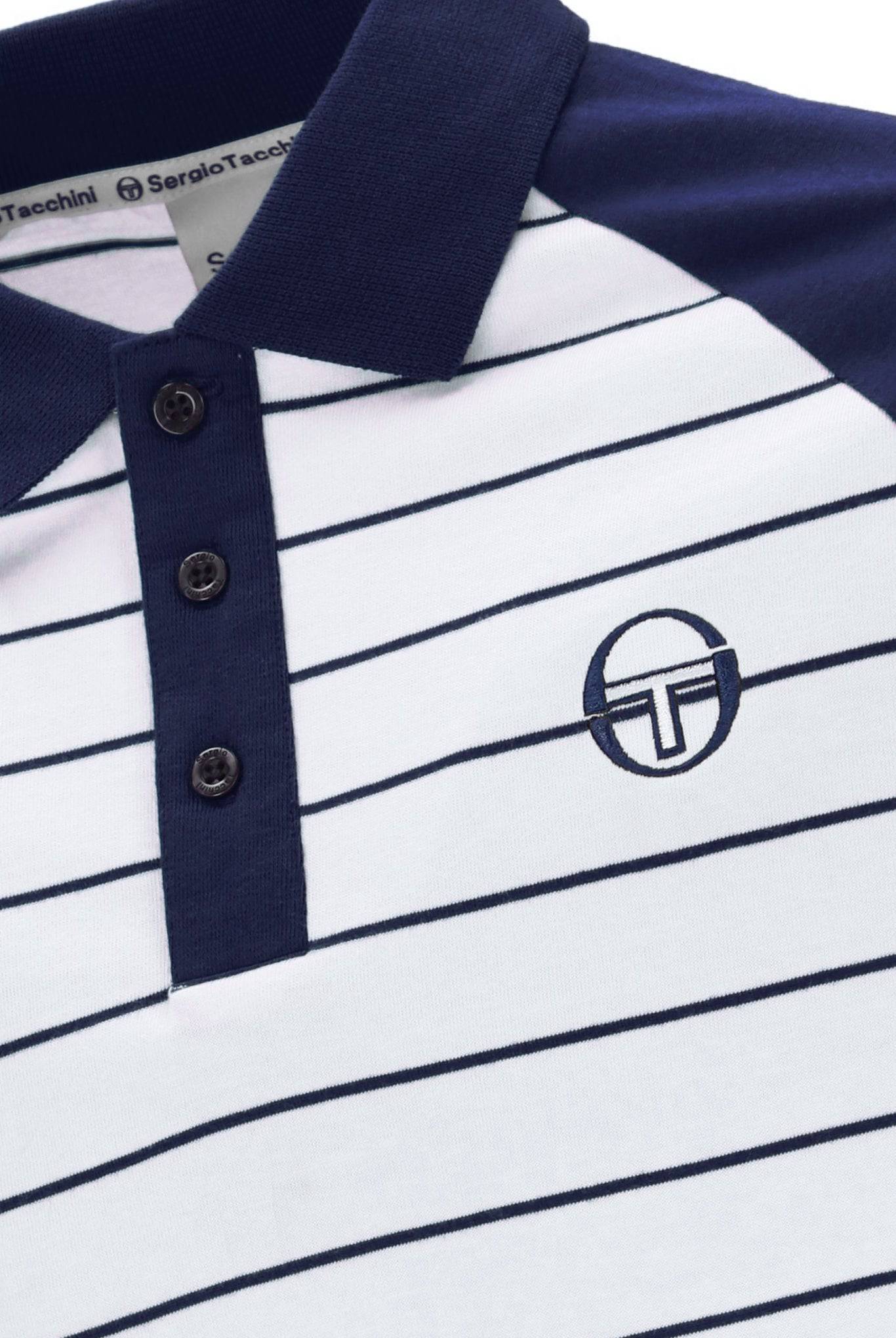 Sergio Tacchini Sandro Polo In Maritime Blue/White - Image 4