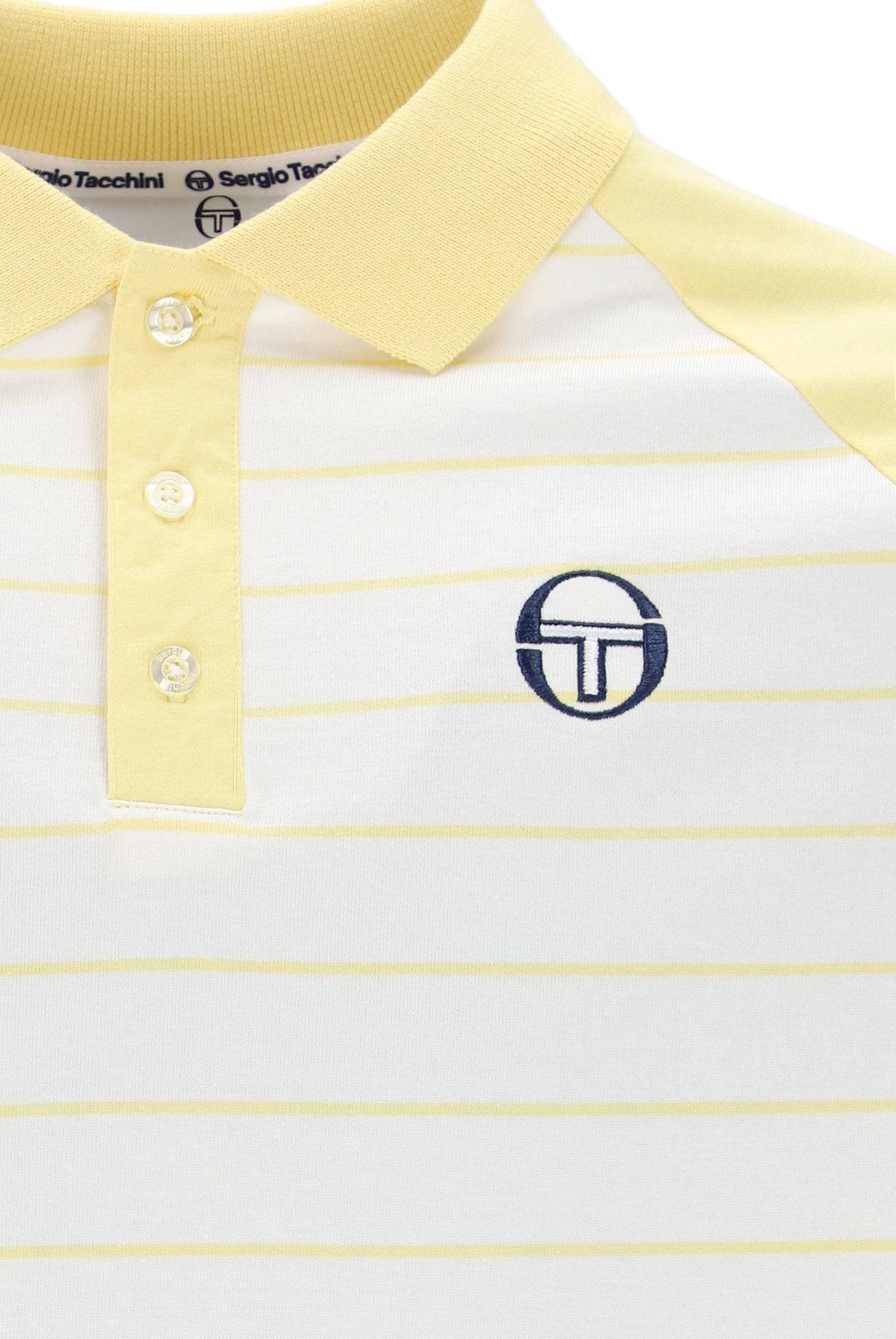 Sergio Tacchini Sandro Polo In Pale Banana/ White - Image 2