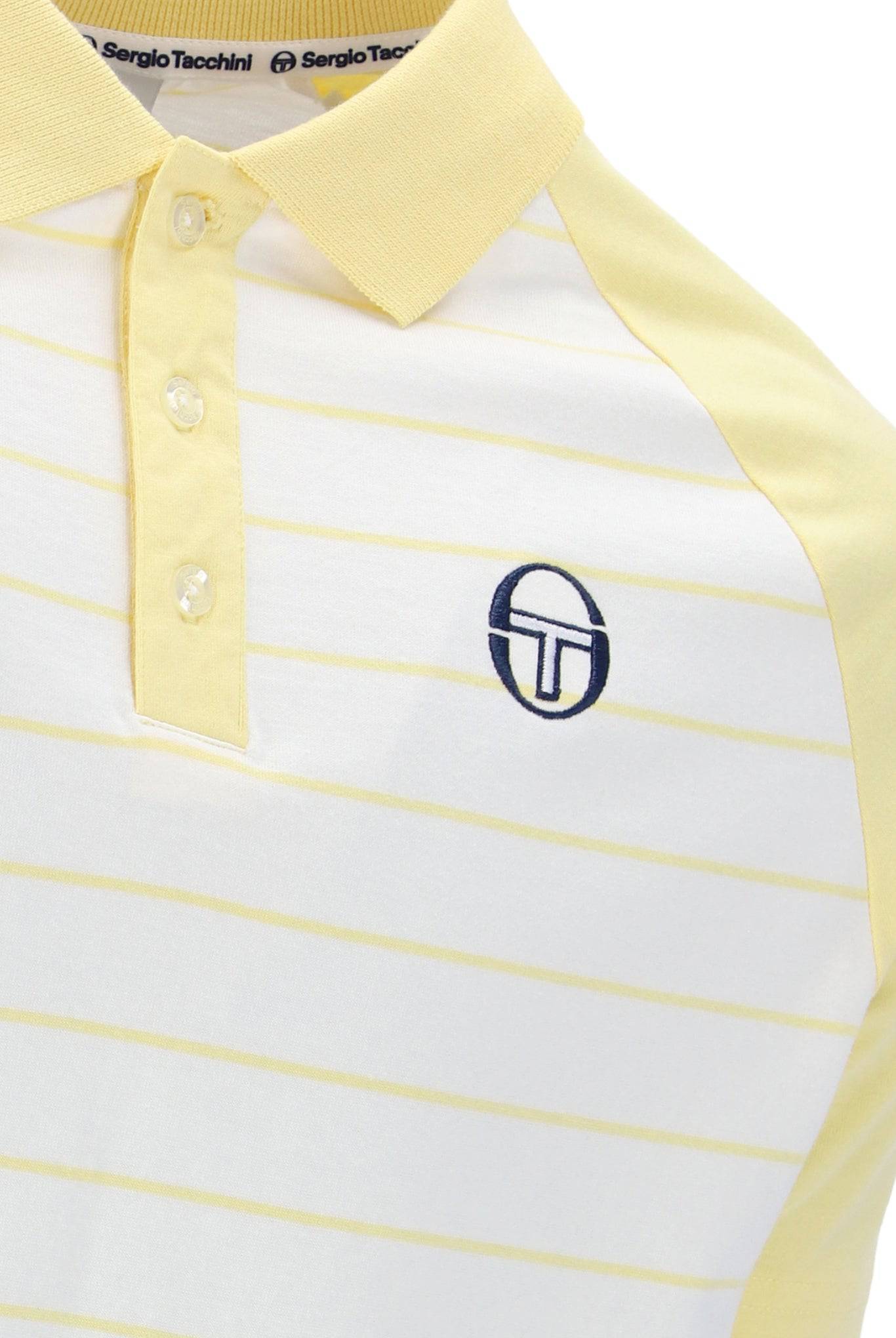 Sergio Tacchini Sandro Polo In Pale Banana/ White - Image 3