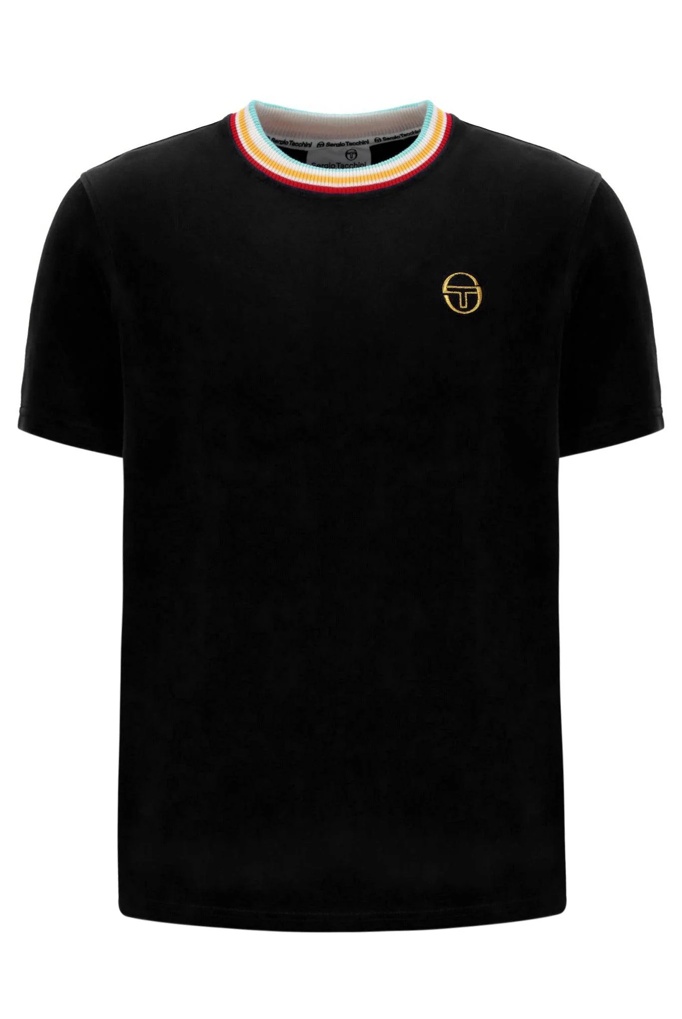 Sergio Tacchini Slice Velour T-shirt in Black