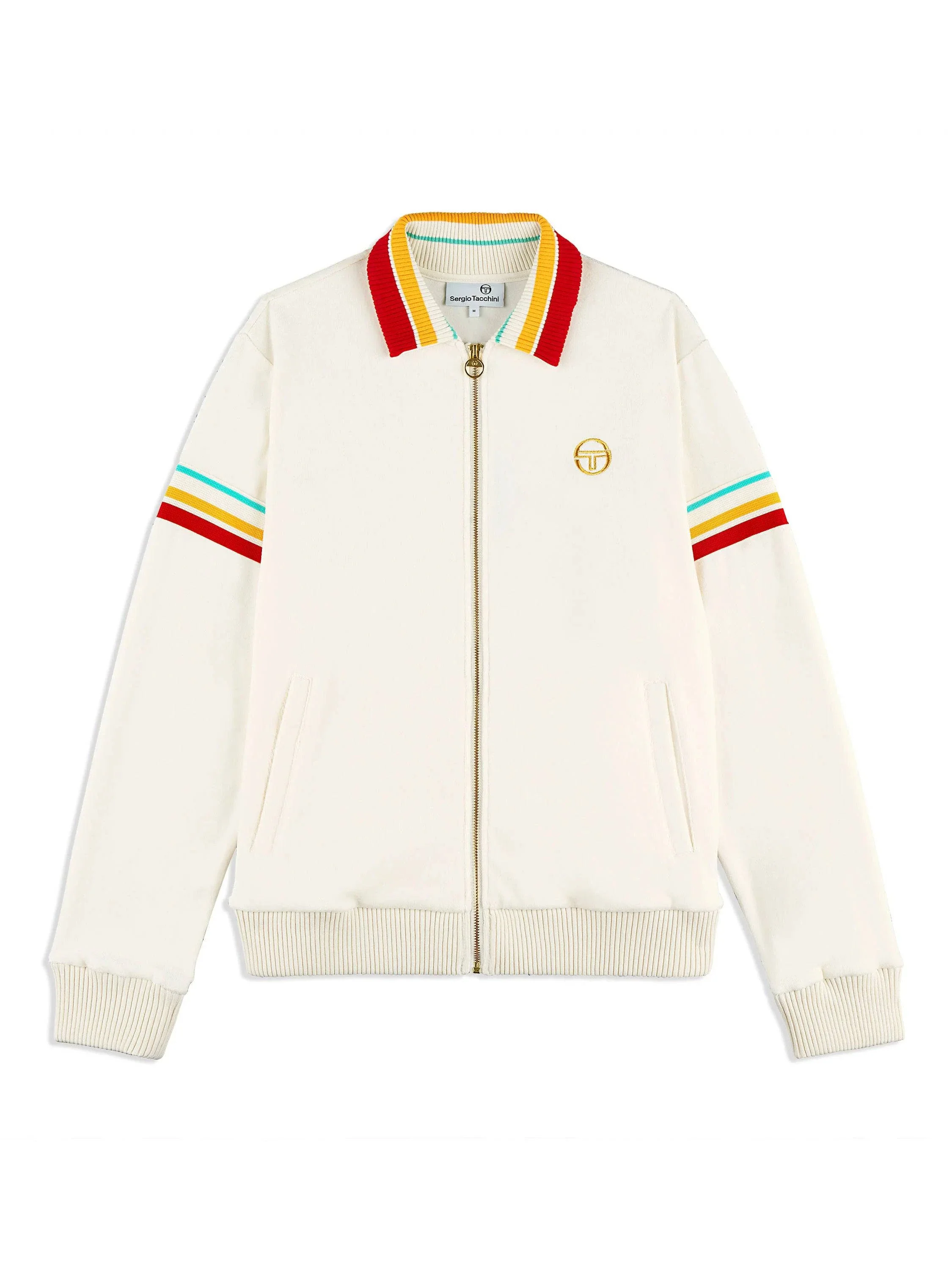 Sergio Tacchini Slice Velour Track Top Gardenia/Gold