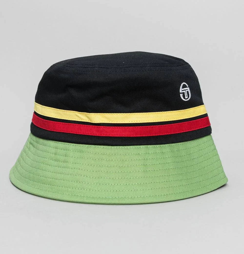 Sergio Tacchini Stonewoods Bucket Hat Black/Jade Green