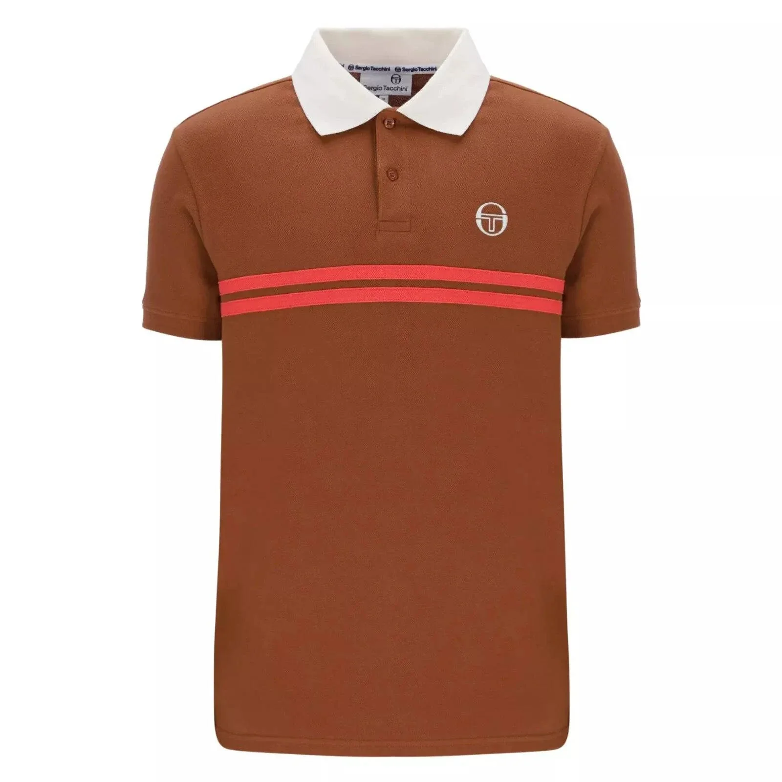 Sergio Tacchini Supermac Polo Shirt Mocha Bisque/Gardenia/Dubarry