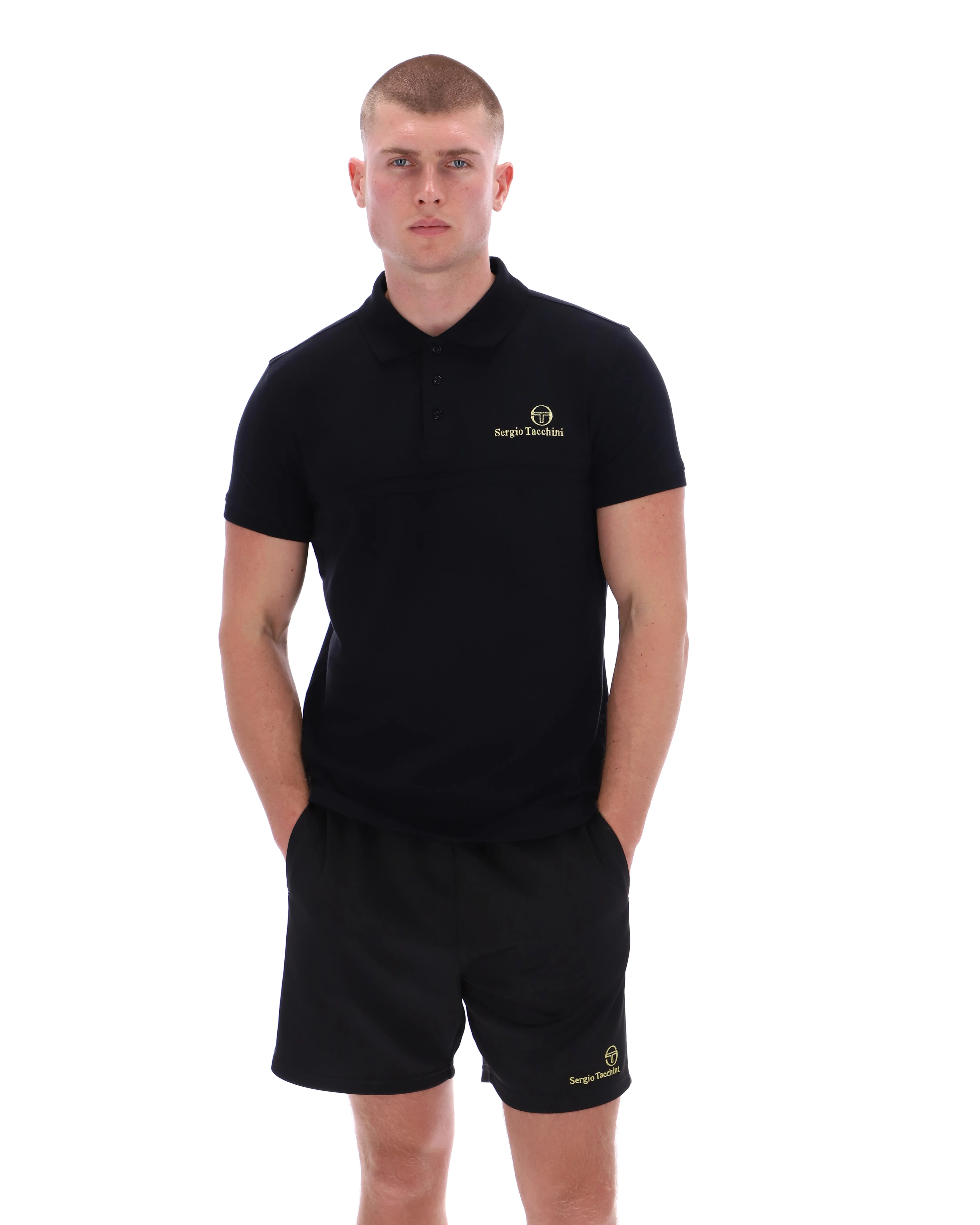 Sergio Tacchini Supermac Primo Polo Black Gold - Image 2