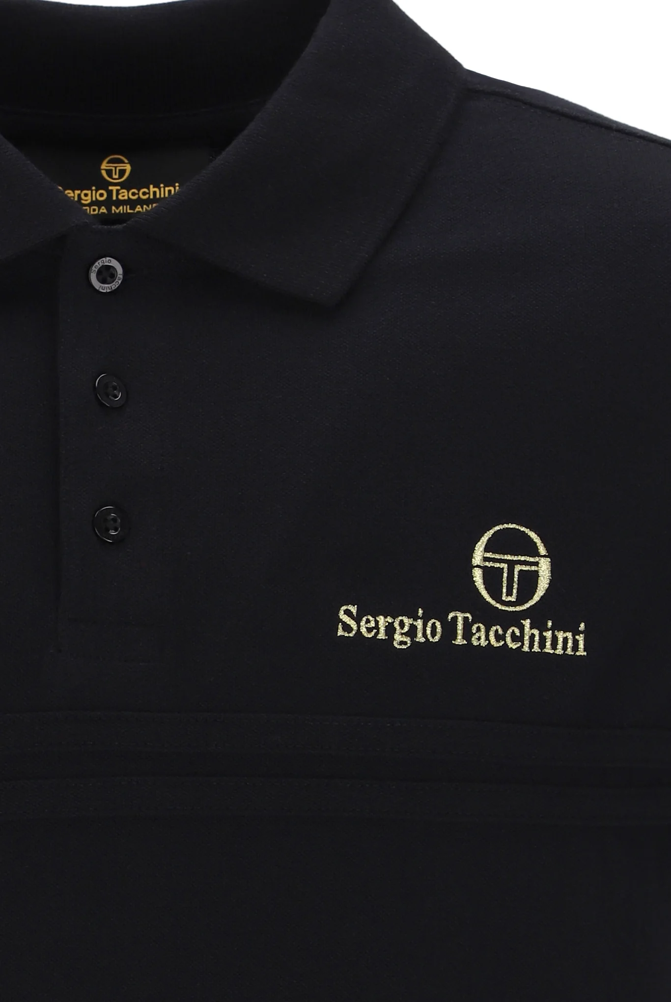 Sergio Tacchini Supermac Primo Polo Black Gold - Image 3