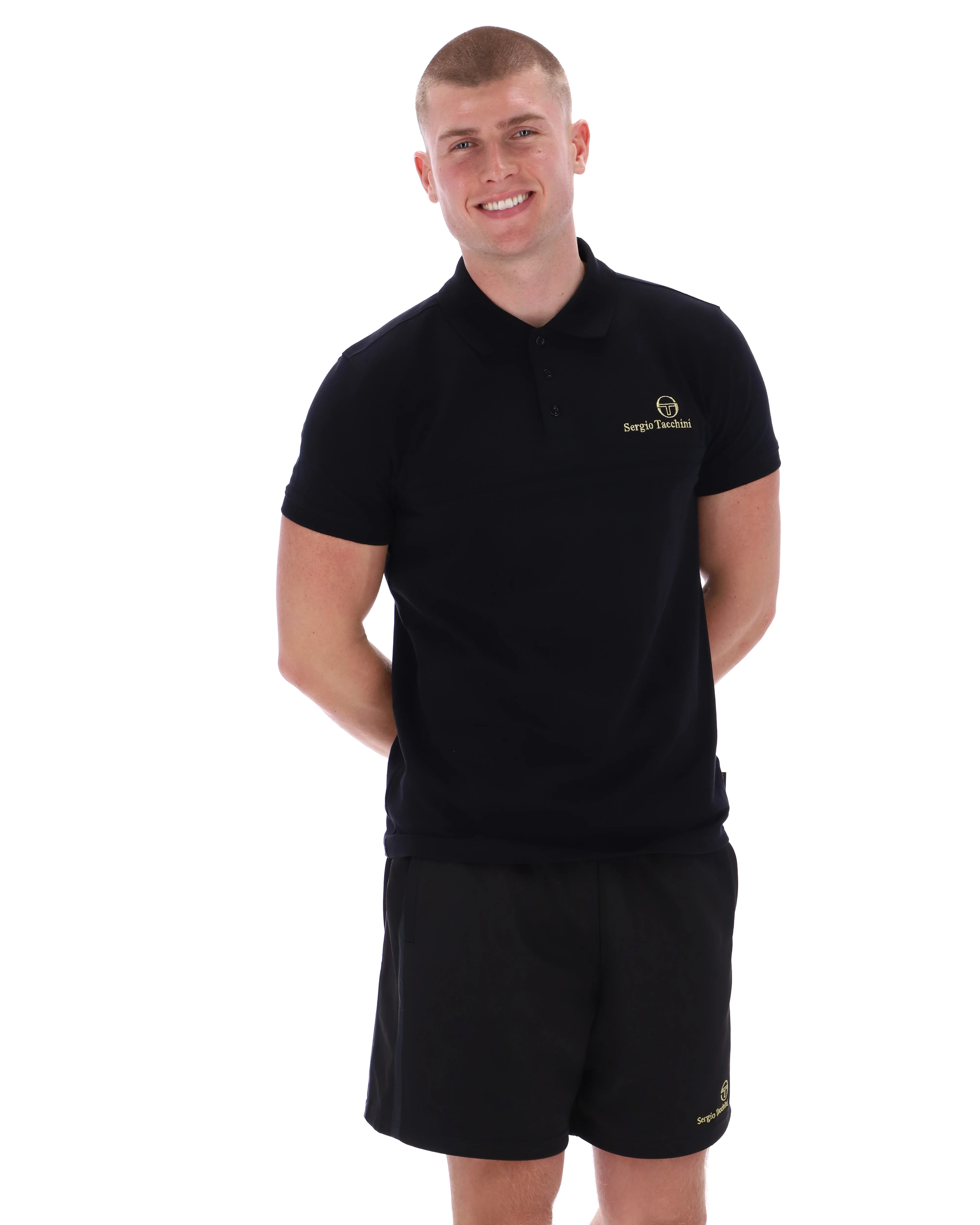 Sergio Tacchini Supermac Primo Polo Black Gold - Image 4