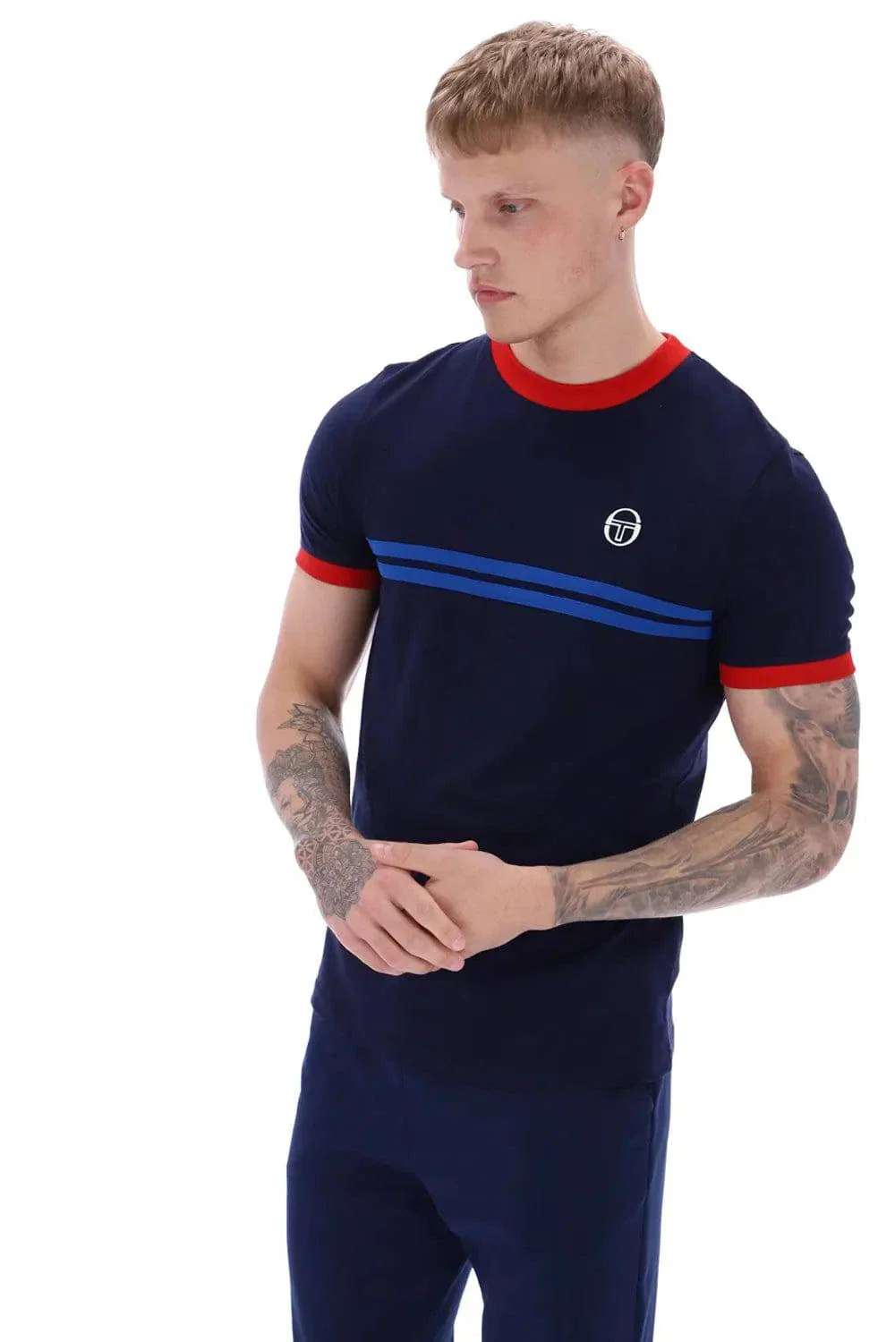 Sergio Tacchini Supermac T-Shirt Maritime Blue/Adrenaline Rush/Nautical Blue - Image 3