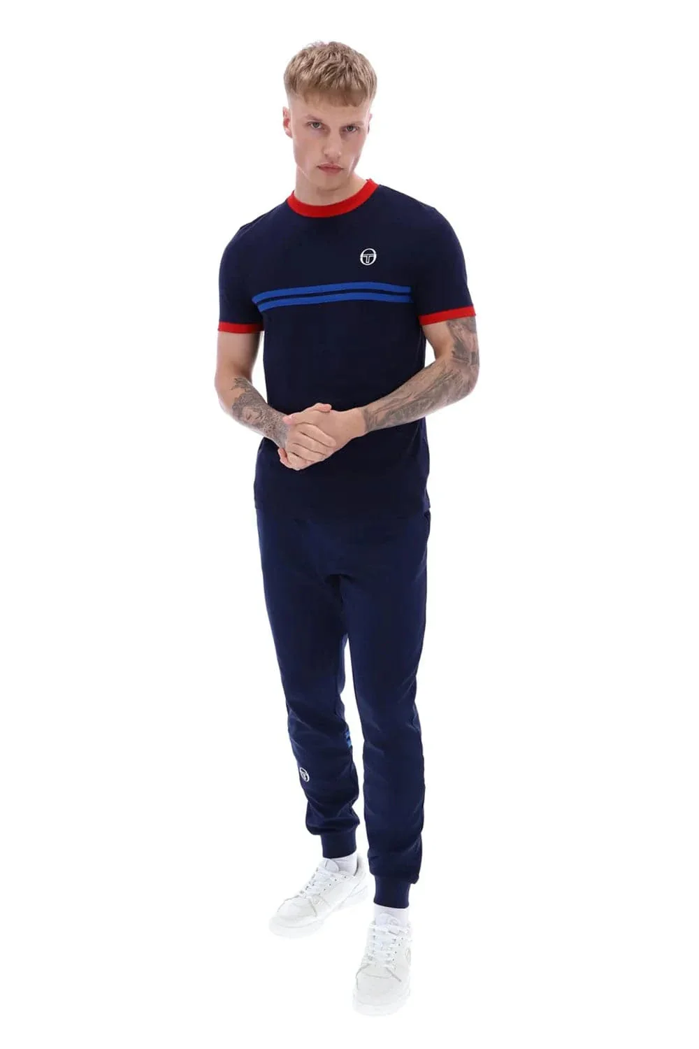 Sergio Tacchini Supermac T-Shirt Maritime Blue/Adrenaline Rush/Nautical Blue - Image 4