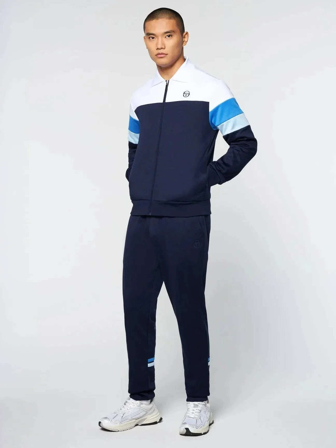 Sergio Tacchini Tomme Track Top In Maritime Blue - Image 4