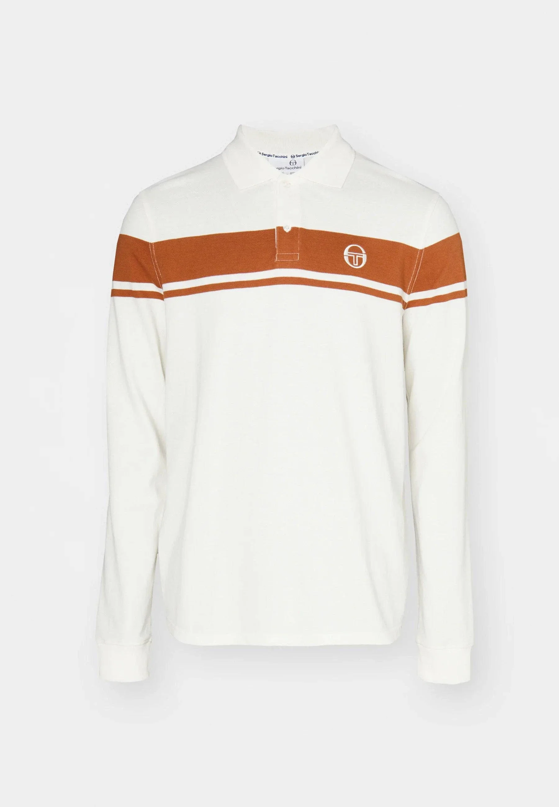 Sergio Tacchini Young Line Long Sleeve Polo Shirt Gardenia/Mocha Bisque