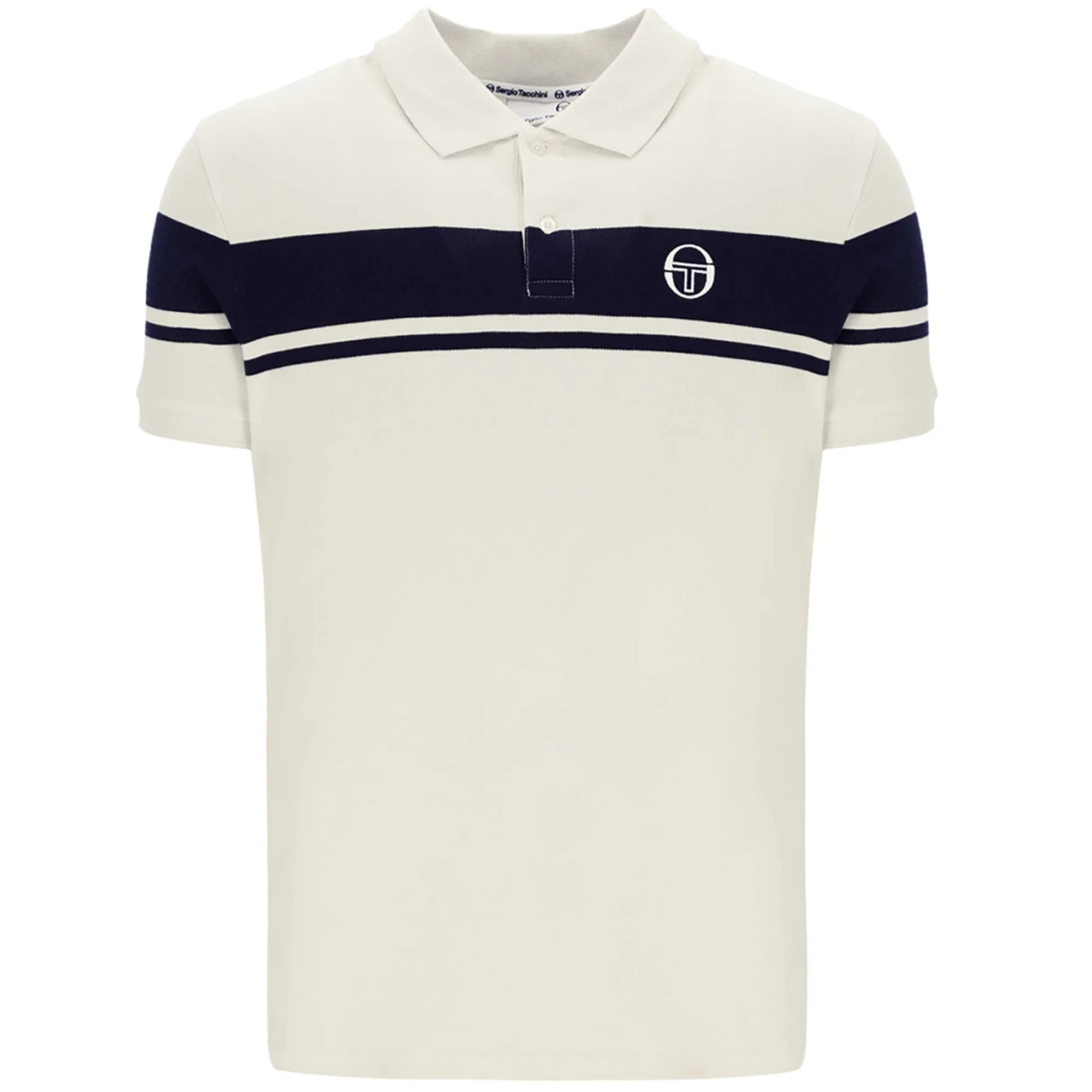 Sergio Tacchini Young Line Polo Shirt Gardenia/Navy