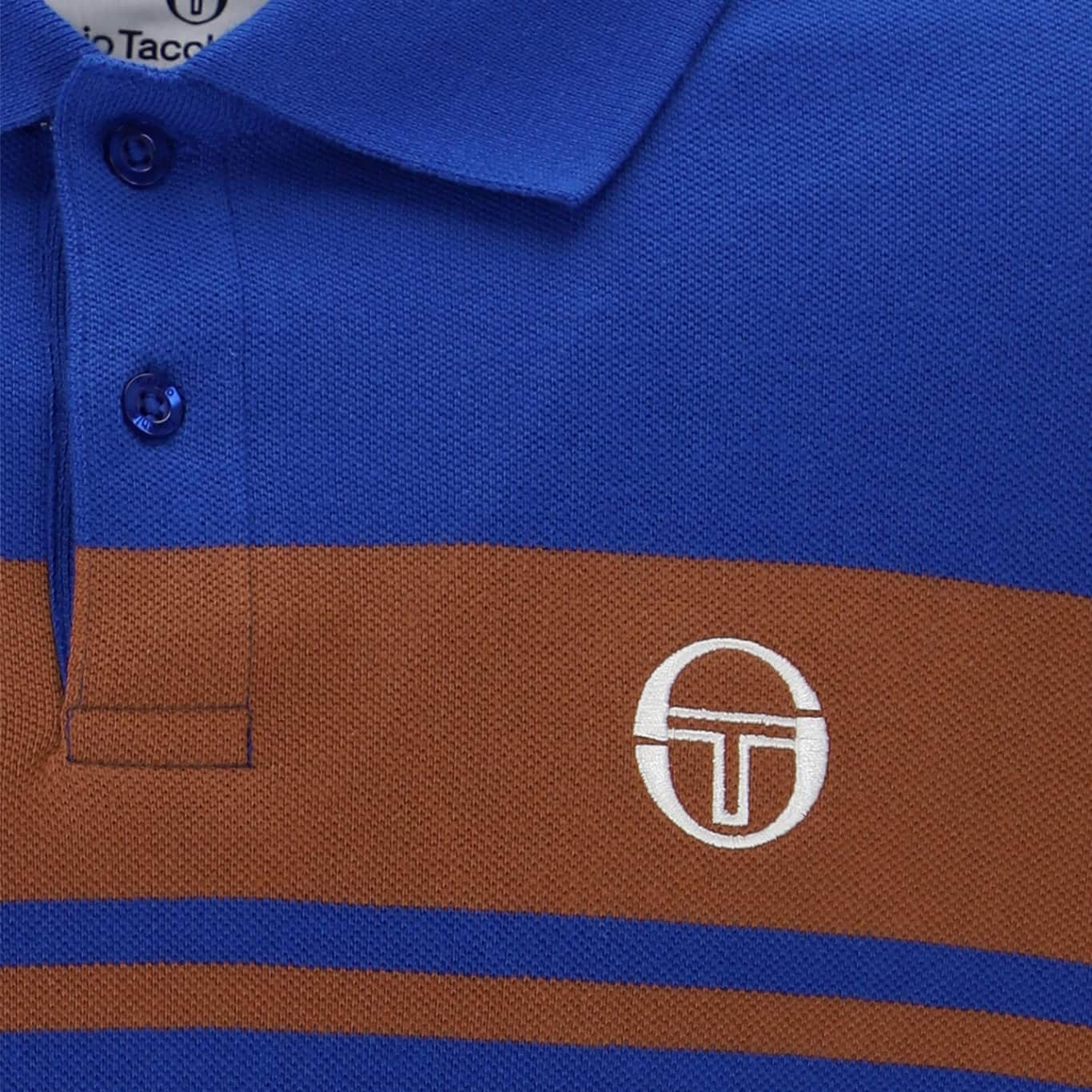 Sergio Tacchini Young Line Polo Shirt Nautical Blue/Mocha Bisque - Image 2