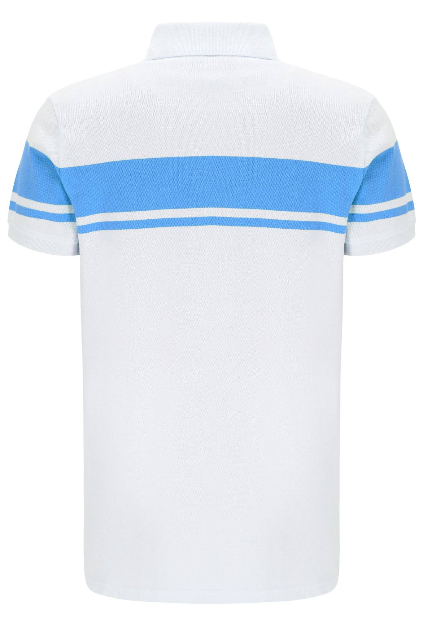 Sergio Tacchini Young Line Polo Shirt White/Azure Blue - Image 5