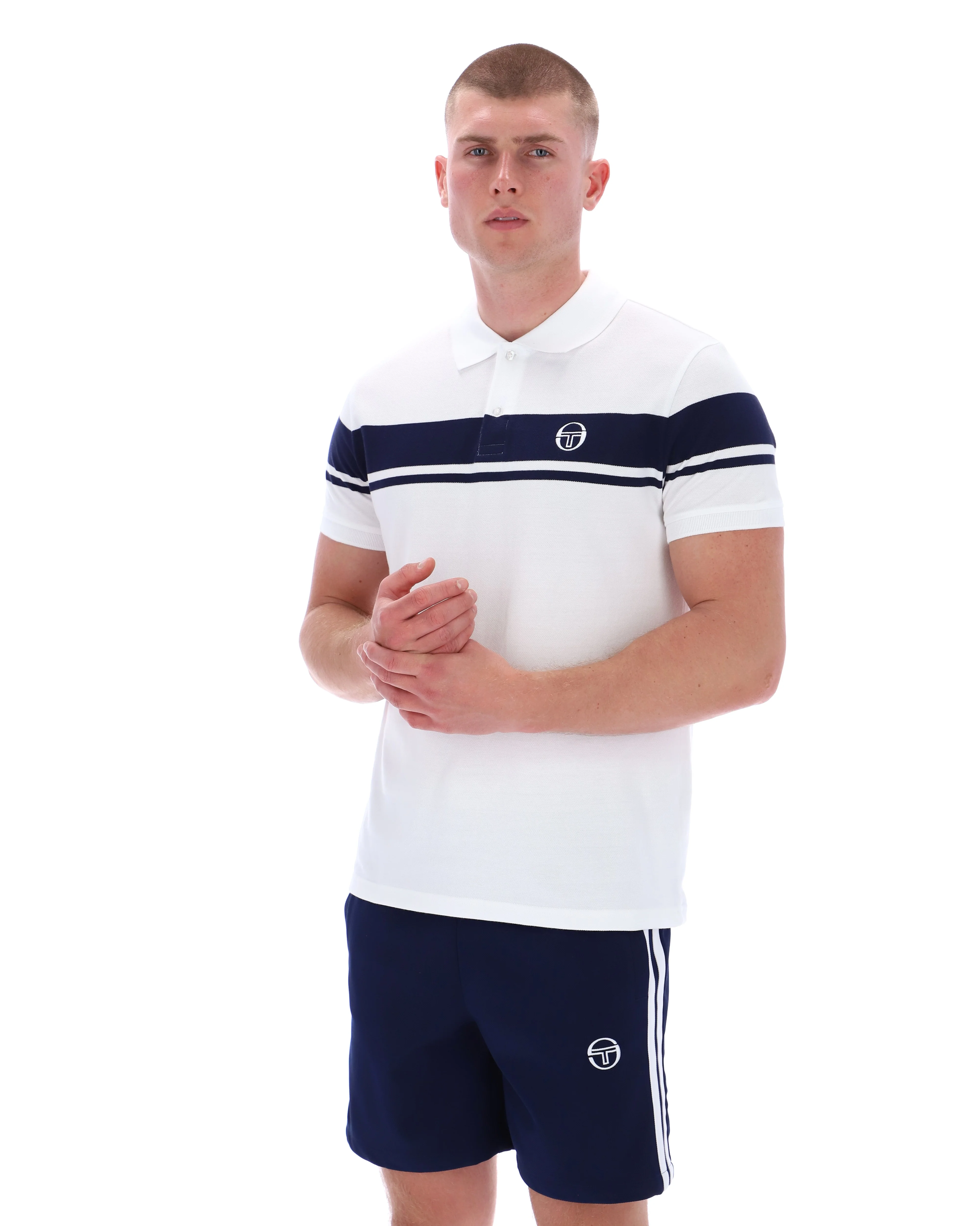 Sergio Tacchini Young Line Polo Shirt White/Navy