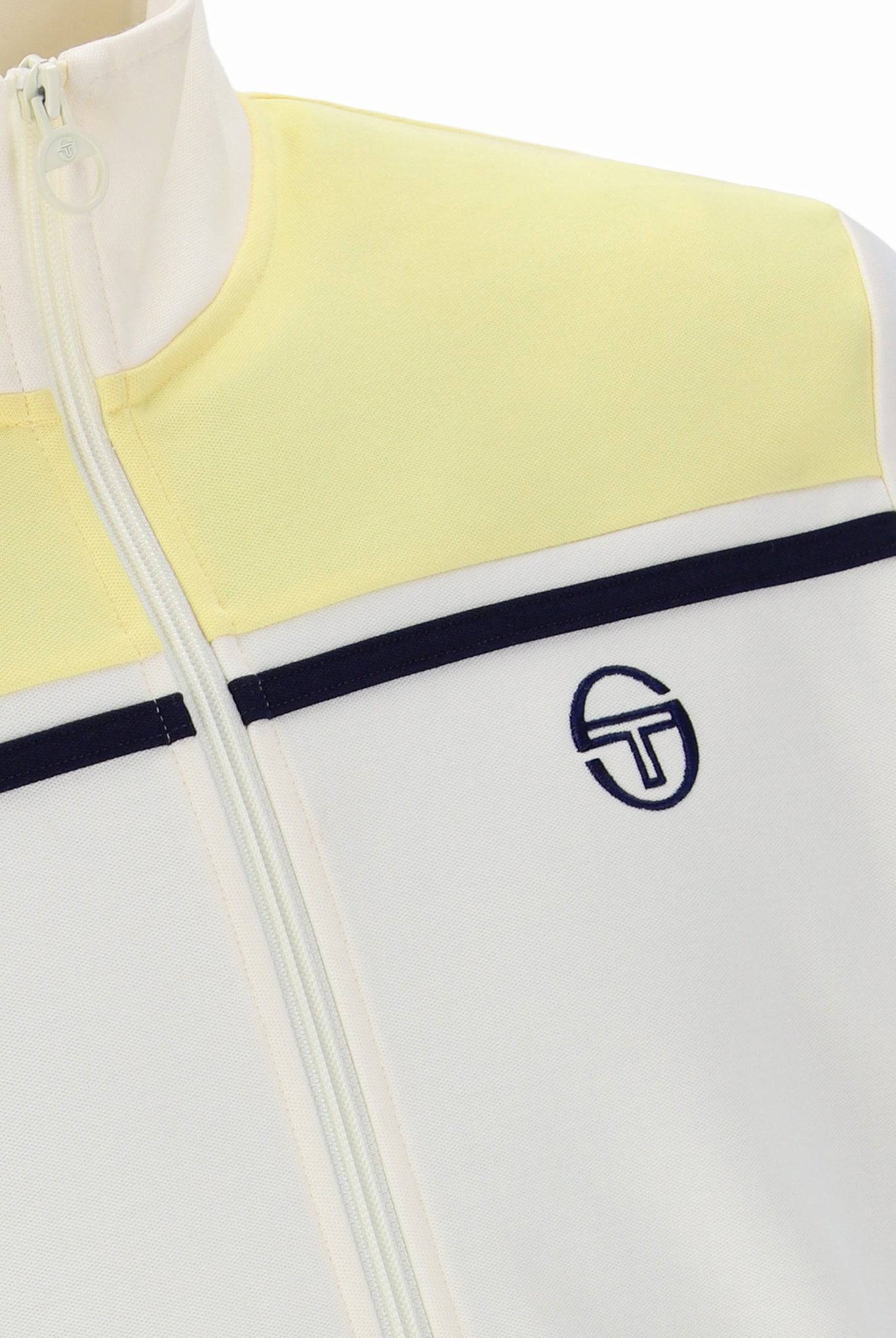 Sergio Tacchini Young Line Track Top In White/Pale Banana - Image 6