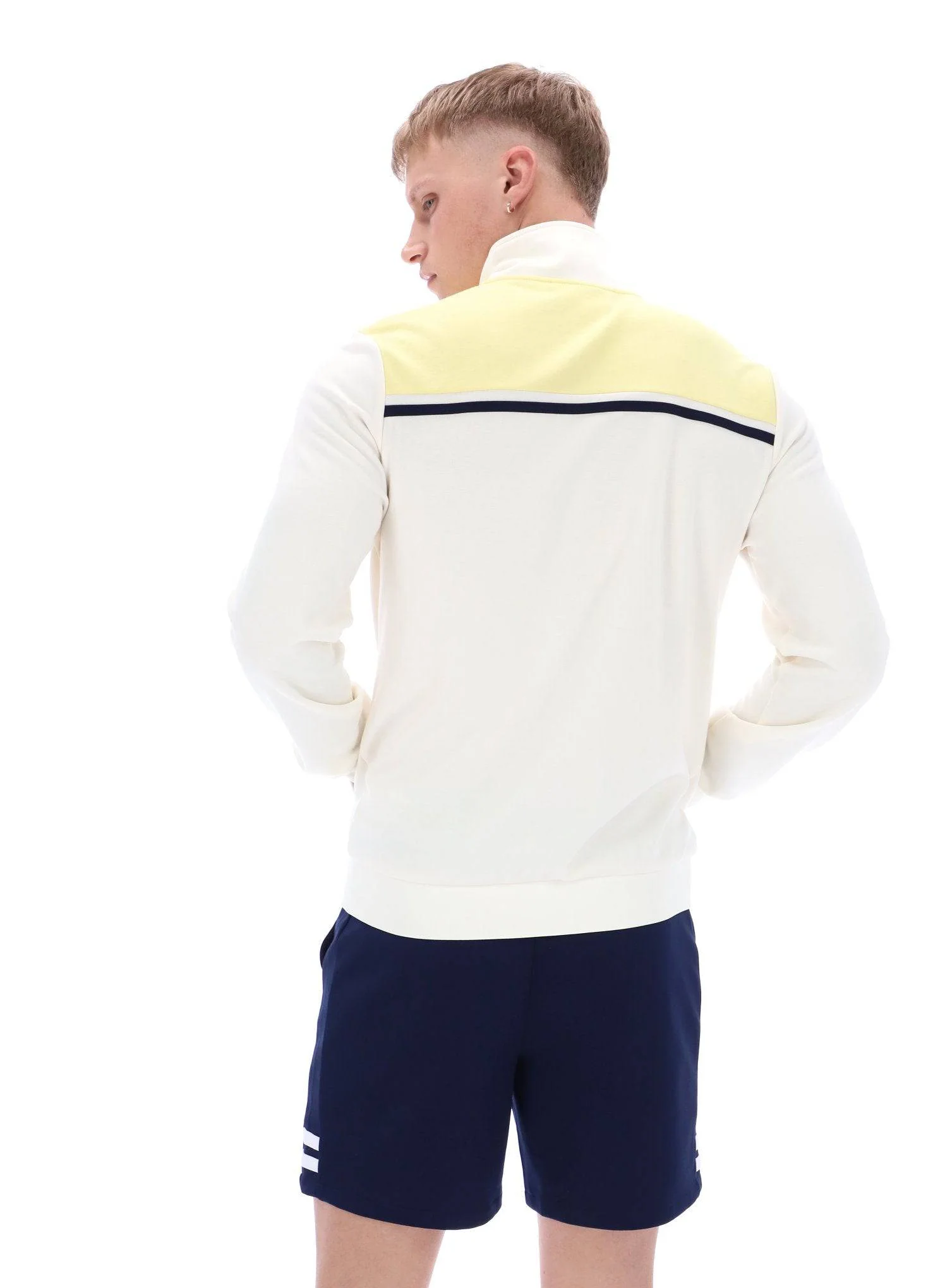 Sergio Tacchini Young Line Track Top In White/Pale Banana - Image 8
