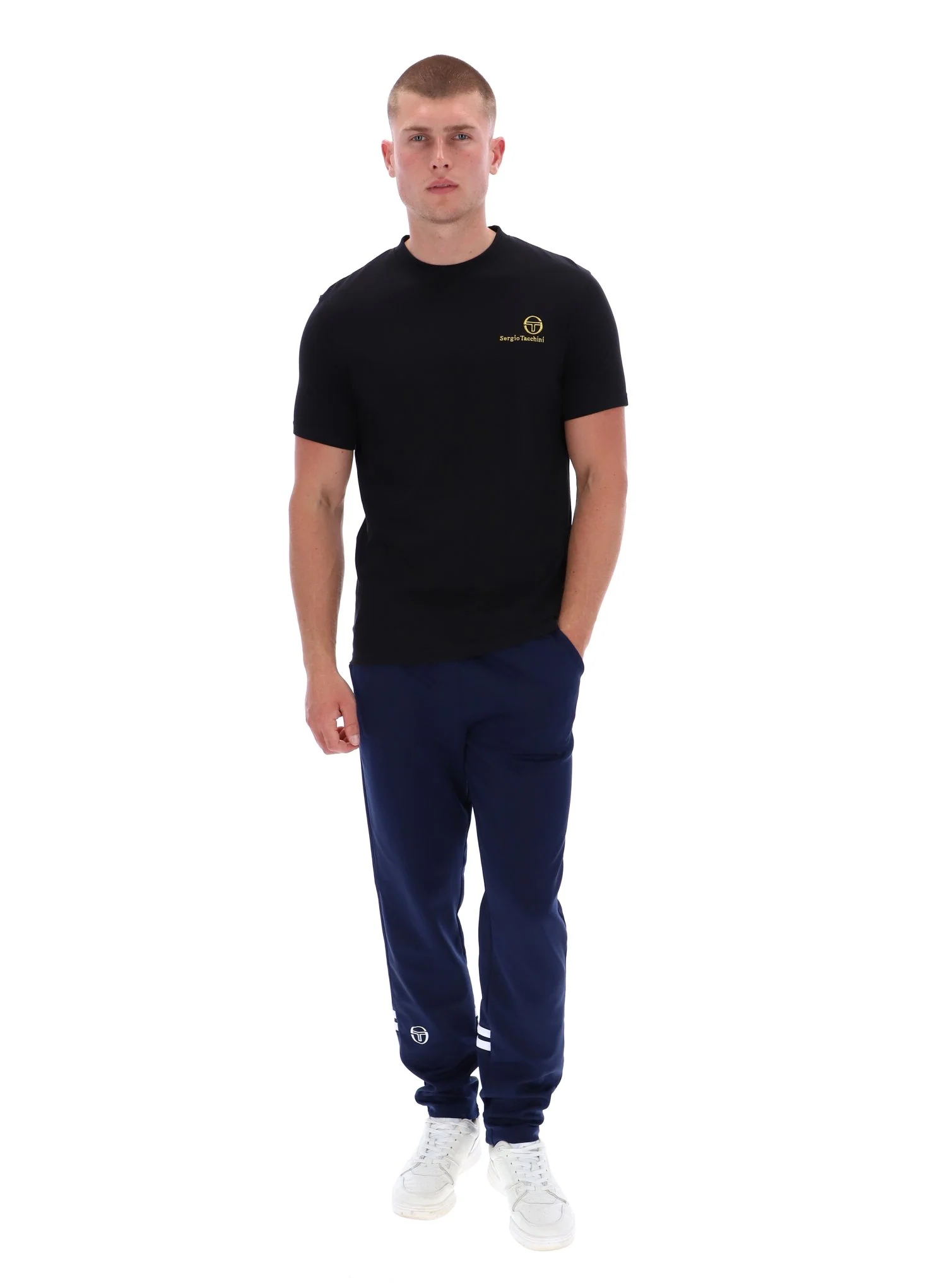 Serigo Tacchini Felton T-Shirt in Black/Gold - Image 2