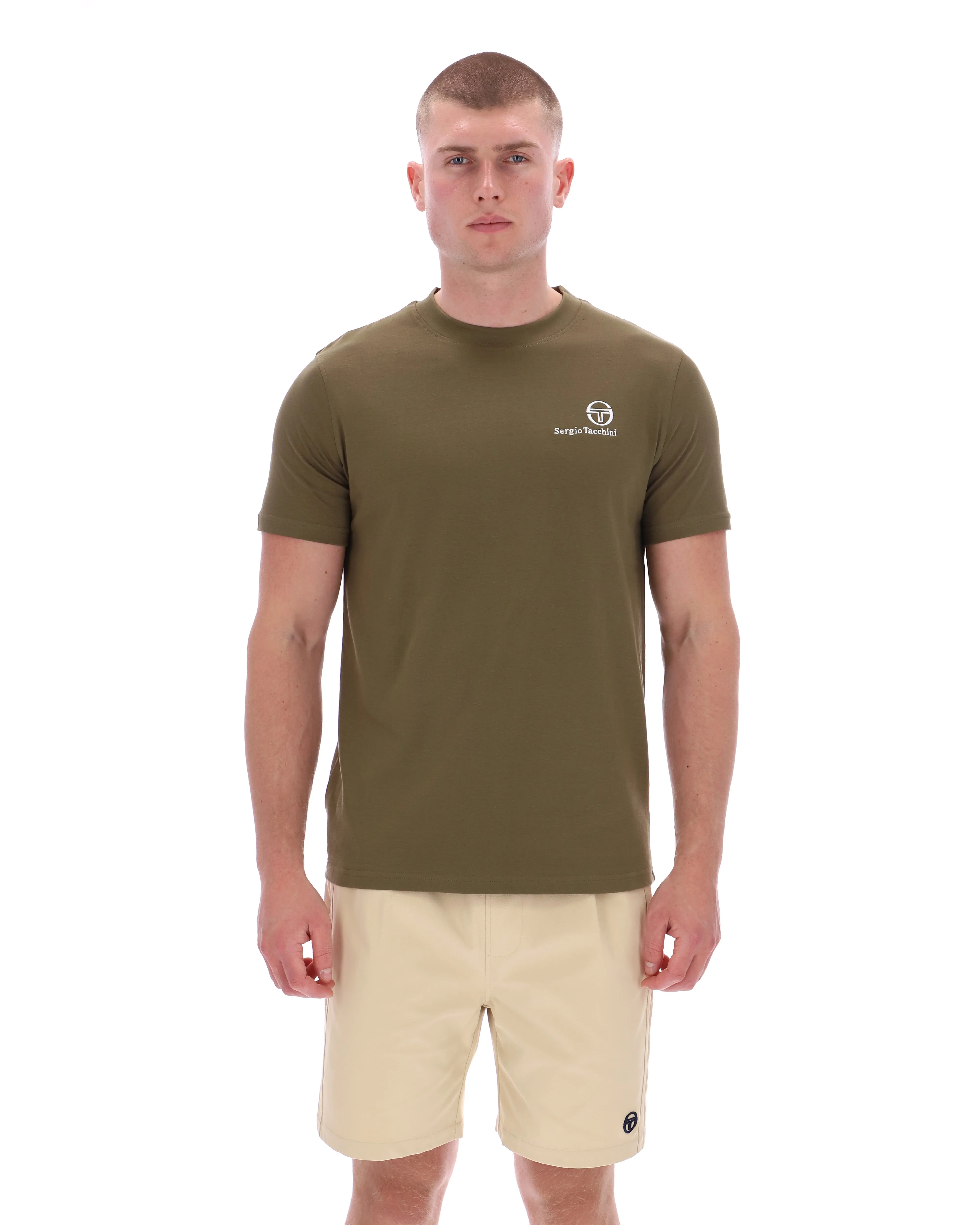 Serigo Tacchini Felton T-Shirt in Dark Olive - Image 2