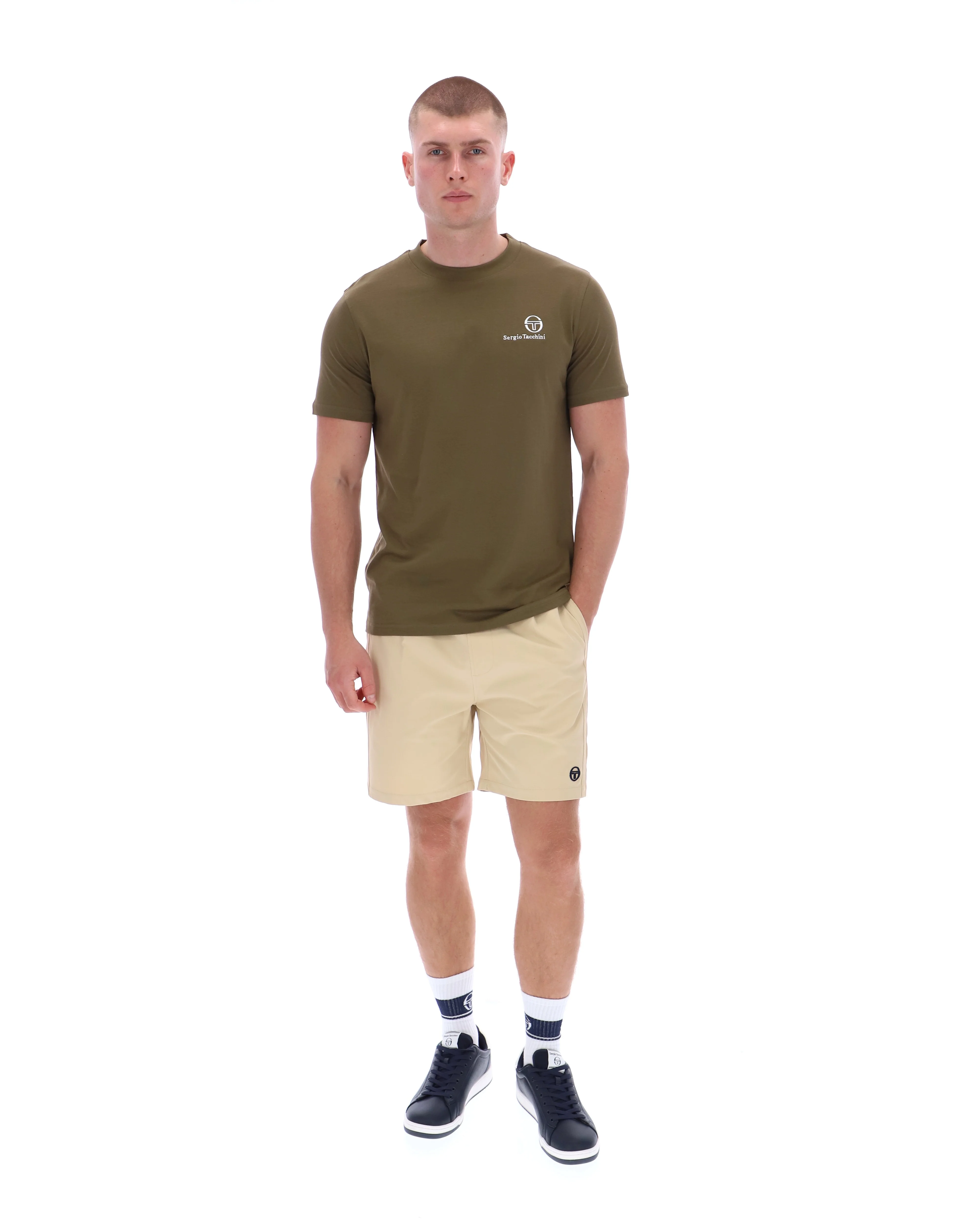 Serigo Tacchini Felton T-Shirt in Dark Olive - Image 4