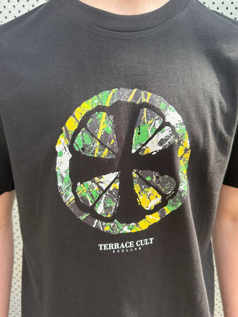 Terrace Cult Adored T-Shirt Black/Green - Image 3