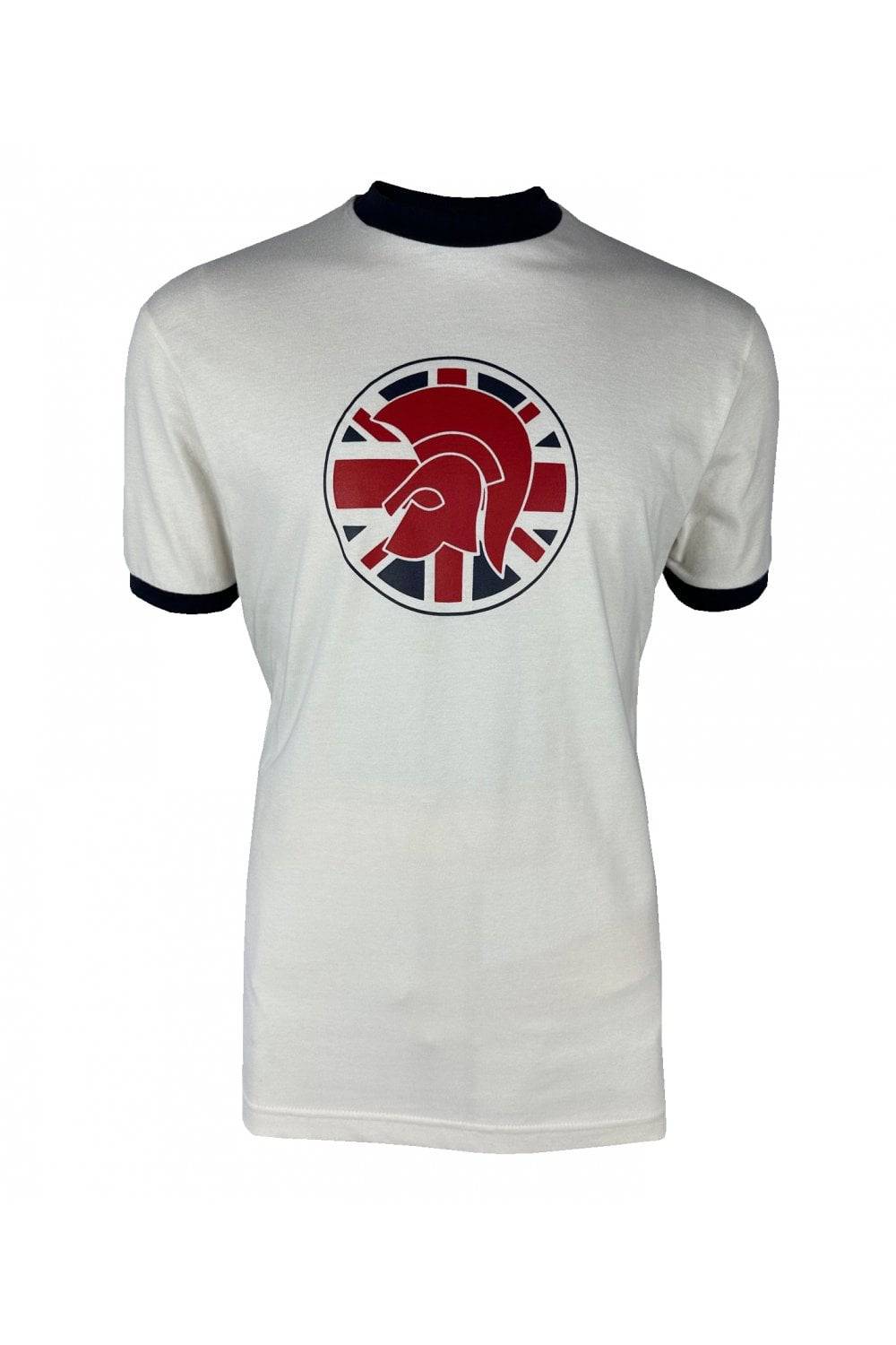 Trojan Flag Logo T-Shirt White
