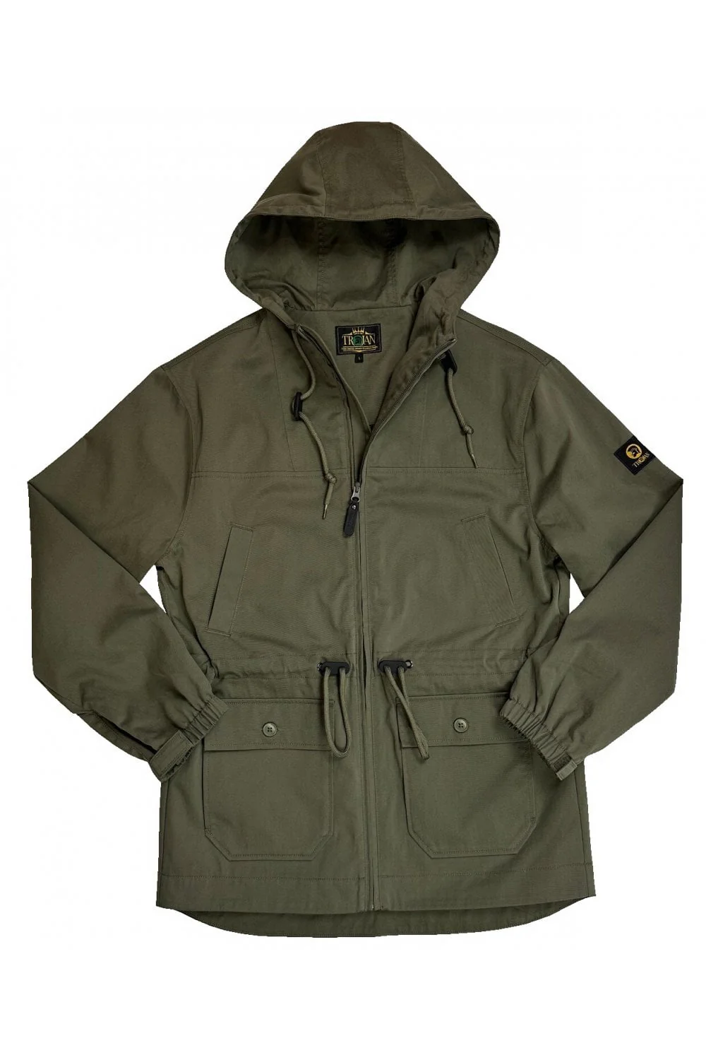Trojan Twill Badged Parka Khaki
