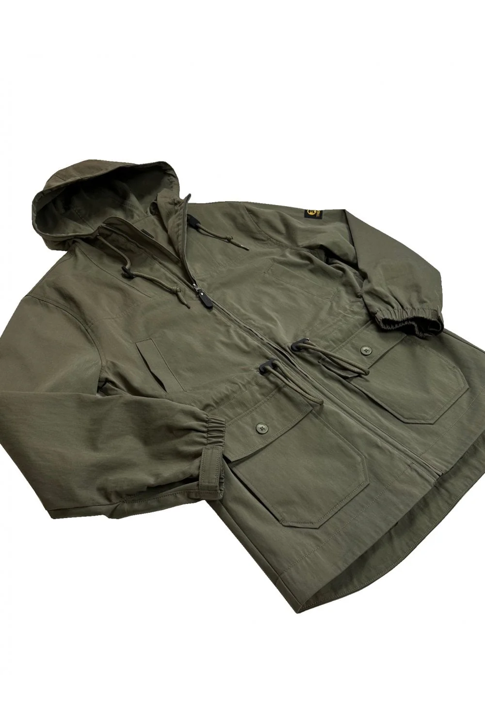 Trojan Twill Badged Parka Khaki - Image 3