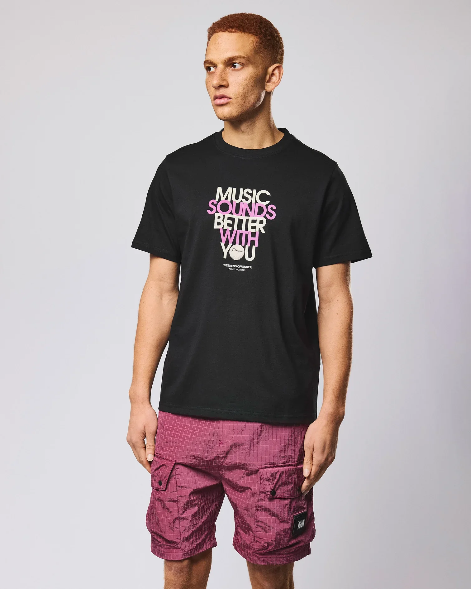 Weekend Offender Bangalter Graphic T-Shirt Black - Image 3