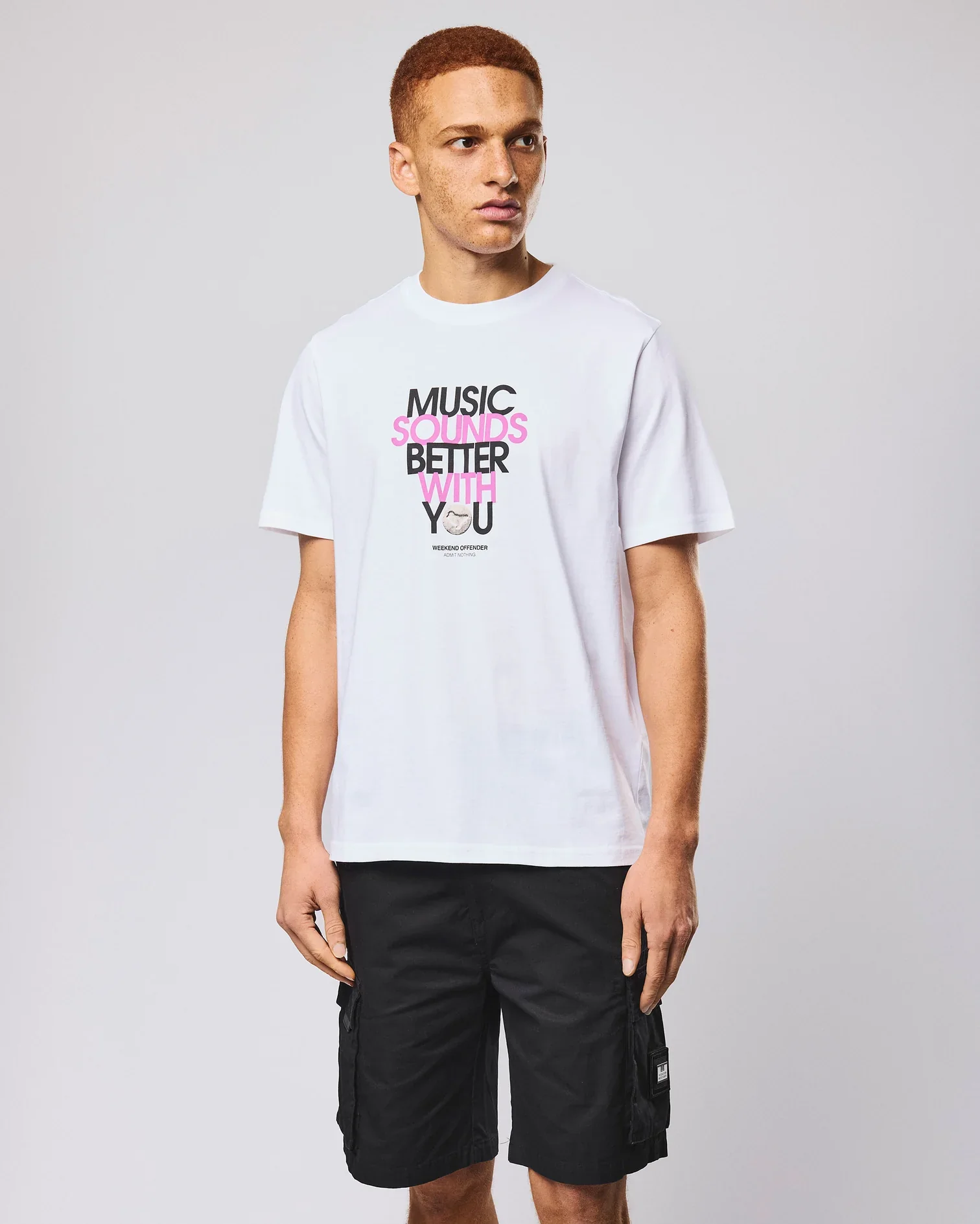 Weekend Offender Bangalter Graphic T-Shirt White - Image 3